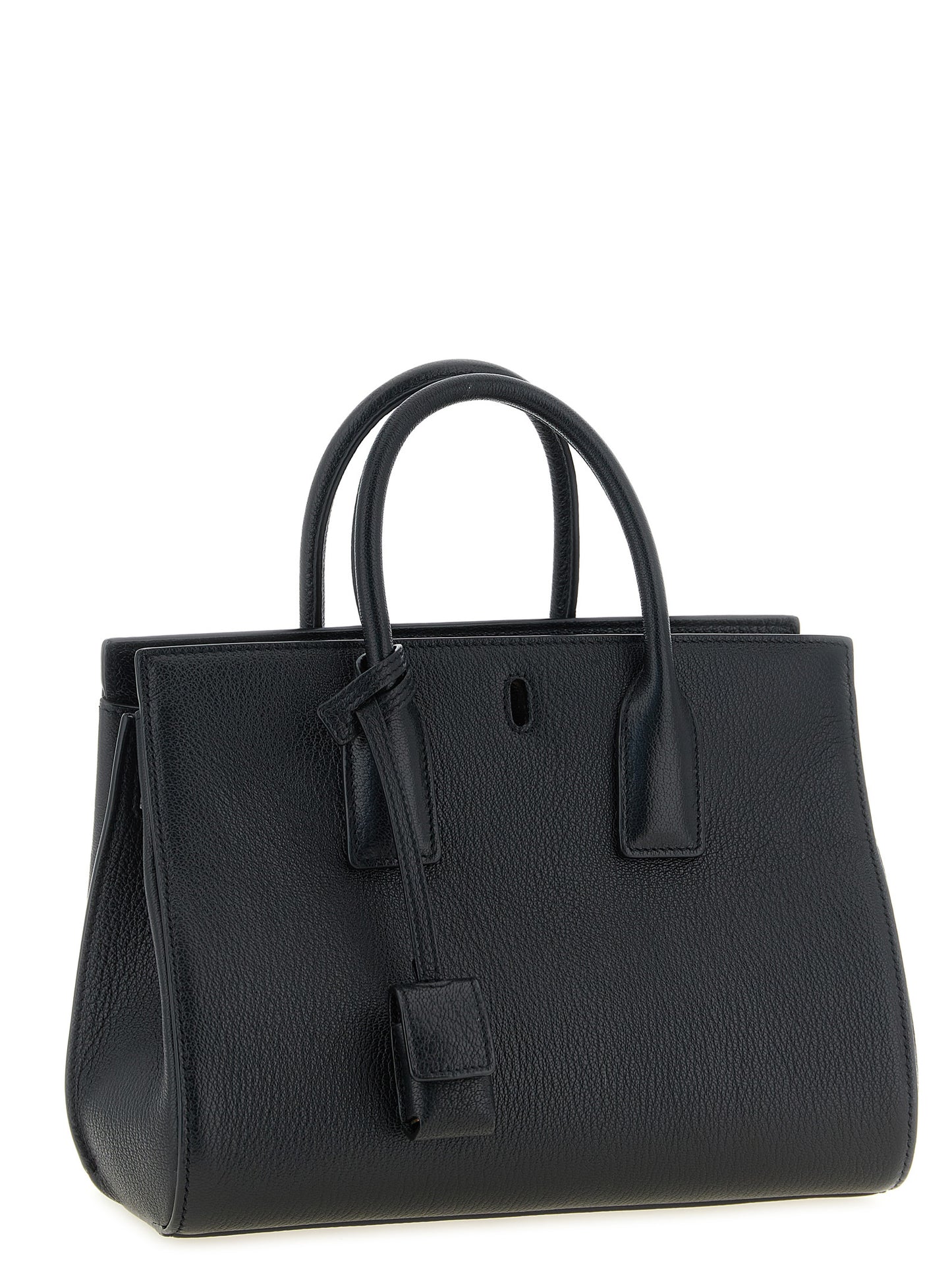Saint Laurent Black 'Cassandre' Handbag Curated Luxury Accessories by Orvyn