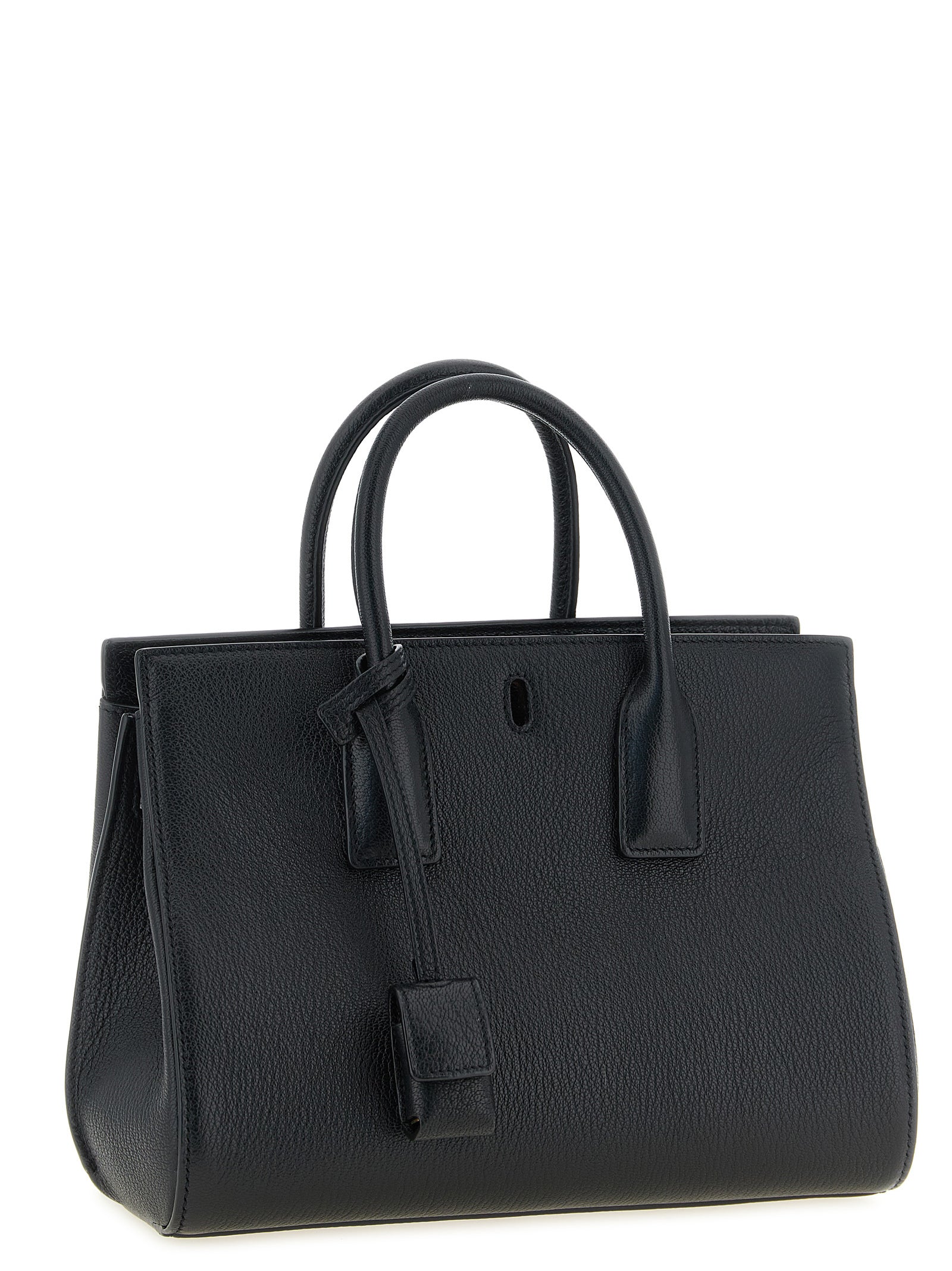 Saint Laurent Black 'Cassandre' Handbag Curated Luxury Accessories by Orvyn