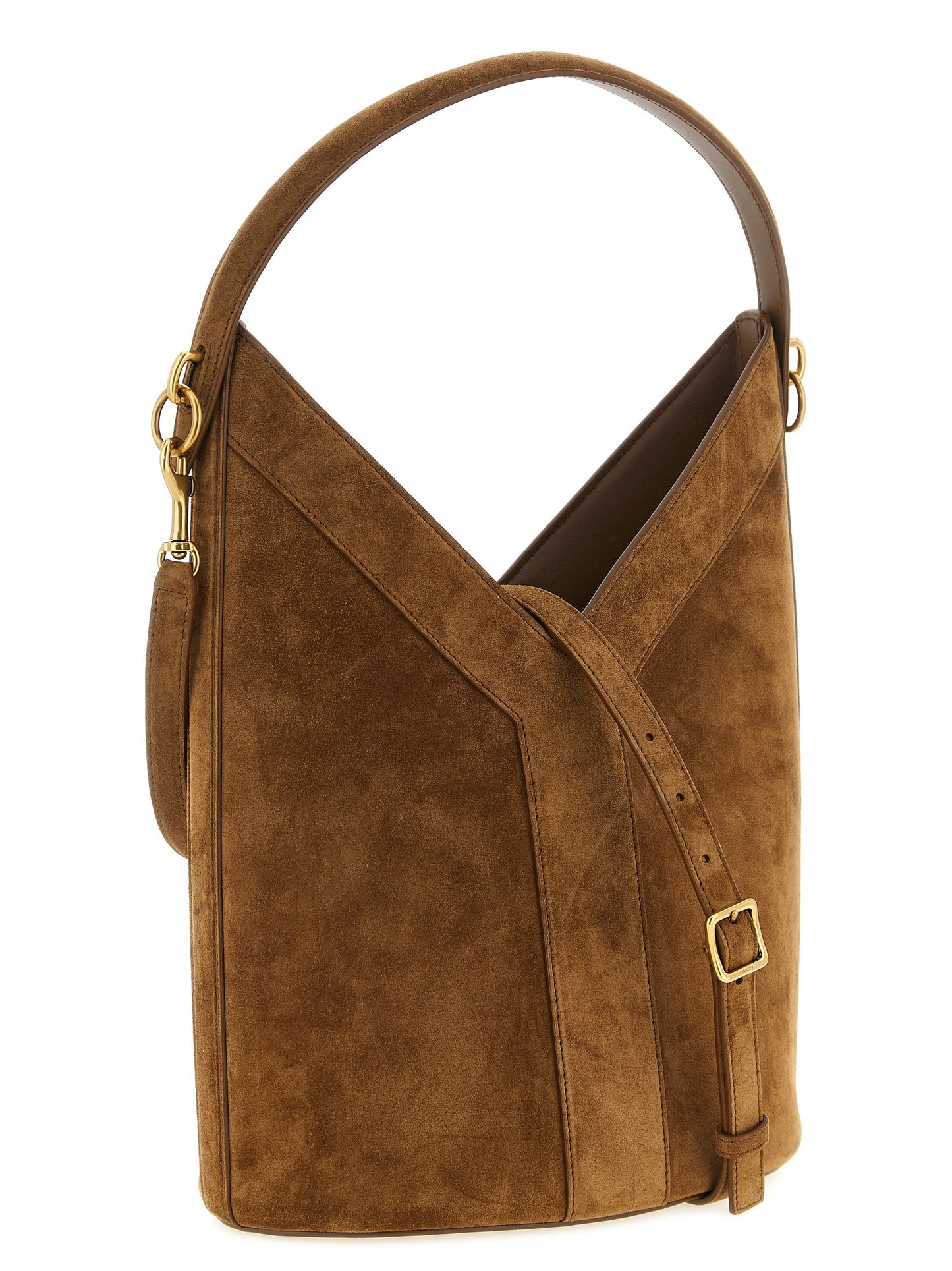 Saint Laurent Brown 'Y Long' Shoulder Bag Curated Luxury Accessories by Orvyn