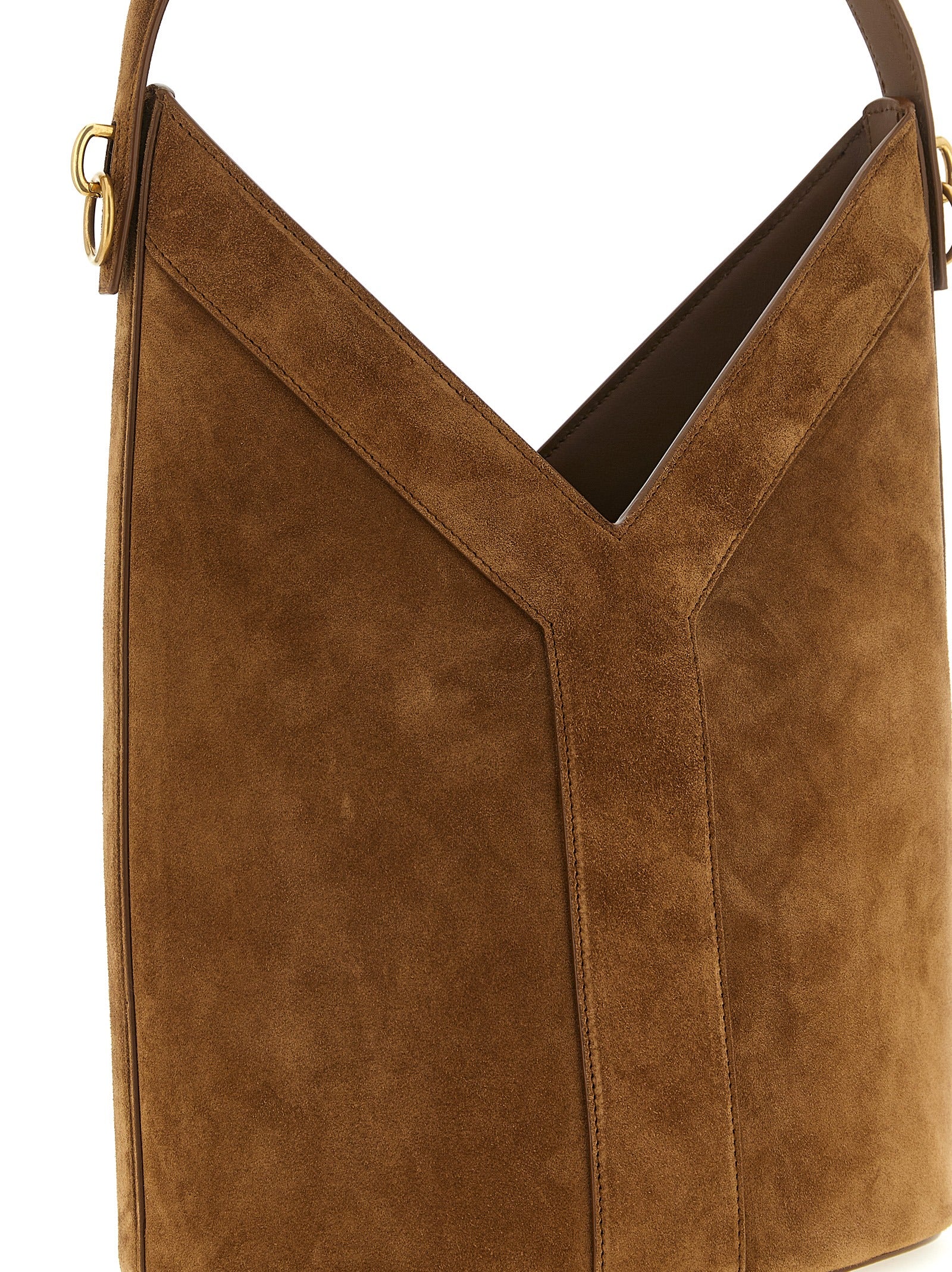 Saint Laurent Brown 'Y Long' Shoulder Bag Curated Luxury Accessories by Orvyn
