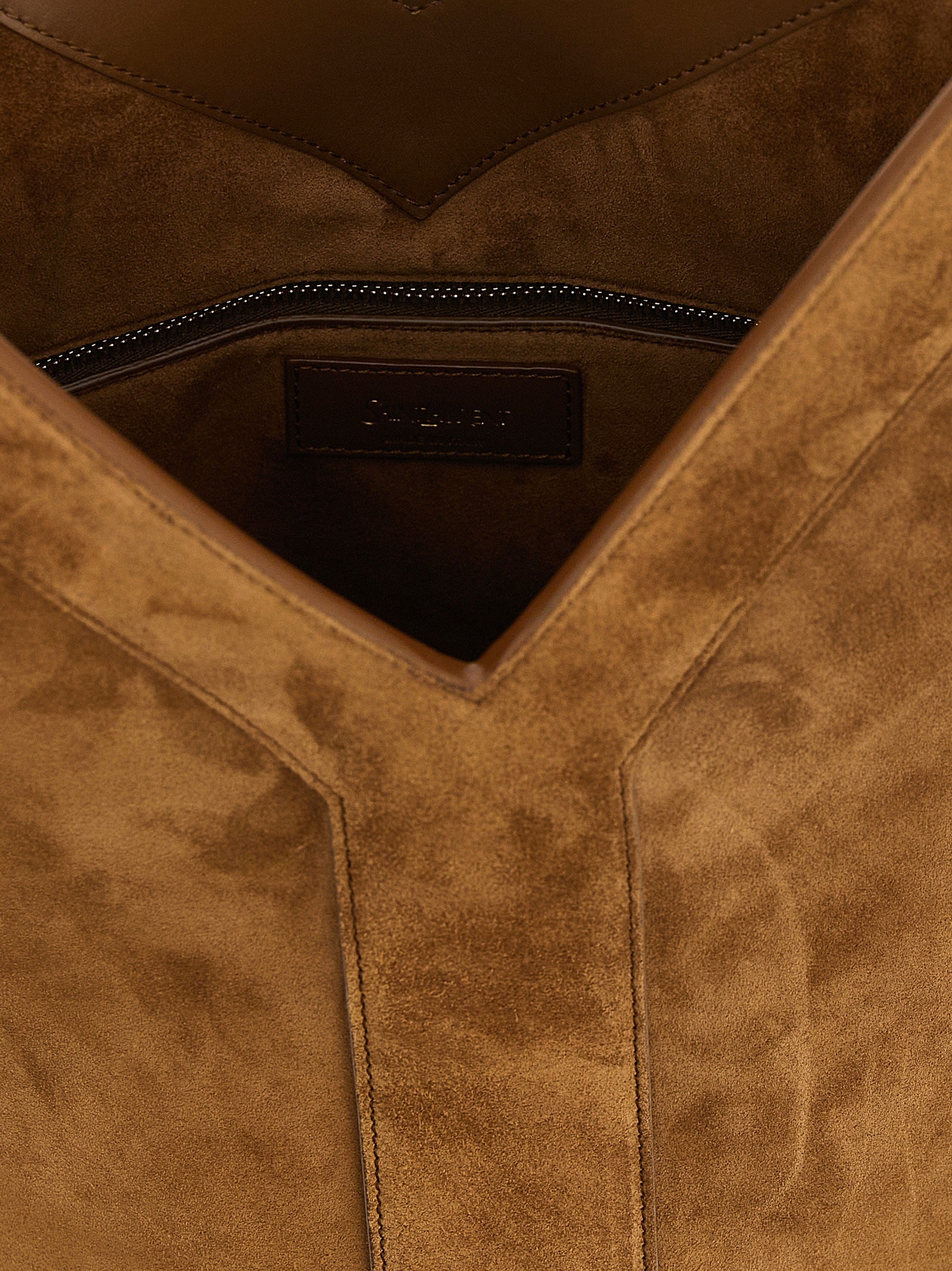 Saint Laurent Brown 'Y Long' Shoulder Bag Curated Luxury Accessories by Orvyn