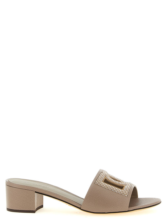 Dolce & Gabbana Gray 'Karol' Sandals Curated Luxury Accessories by Orvyn