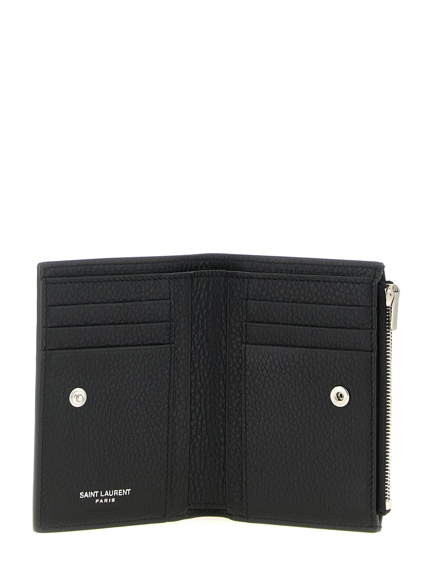 Saint Laurent Black 'Tiny Cassandre' Wallet Curated Luxury Accessories by Orvyn