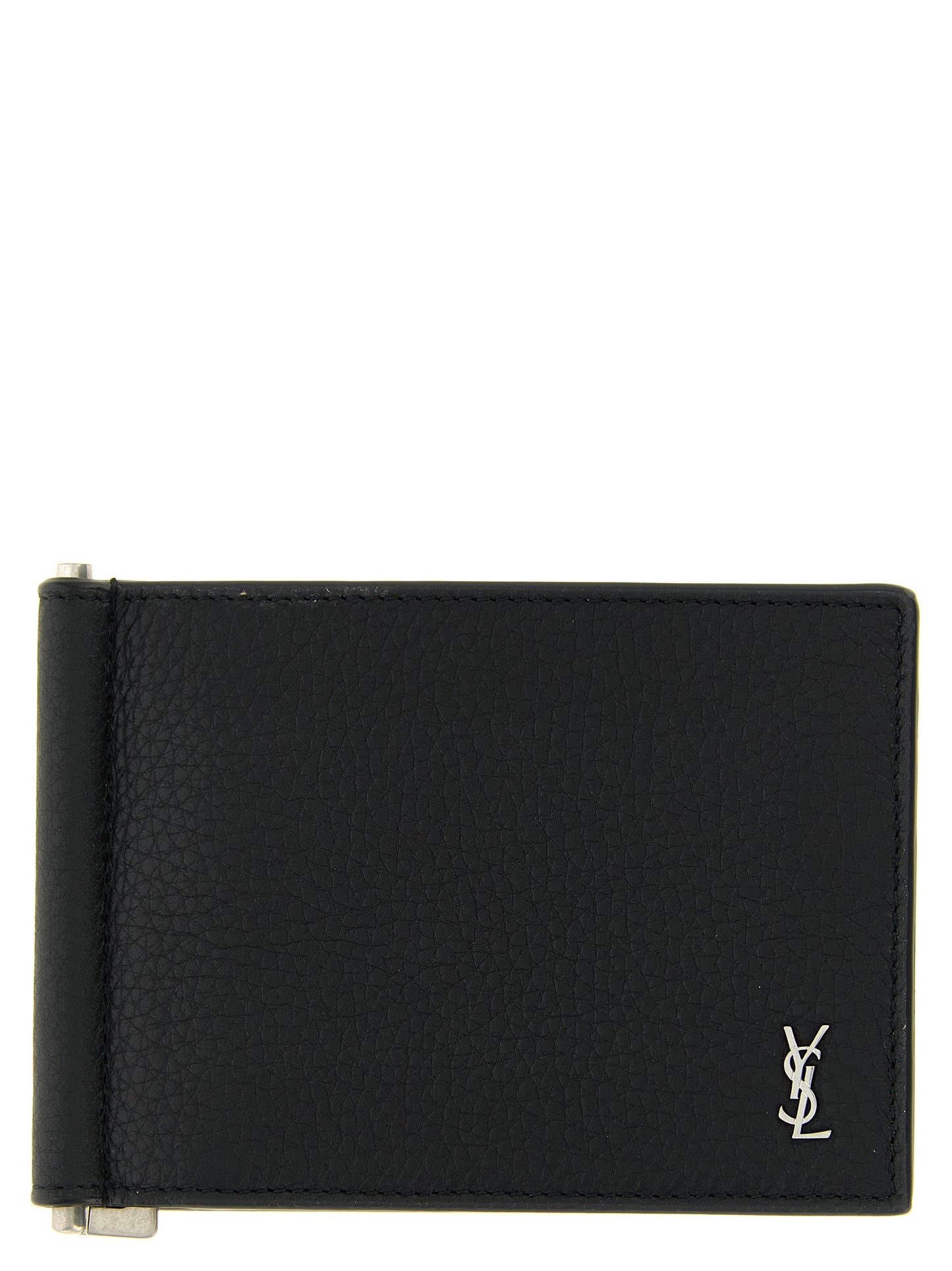 Saint Laurent Black 'Tiny Cassandre' Card Holder Curated Luxury Accessories by Orvyn