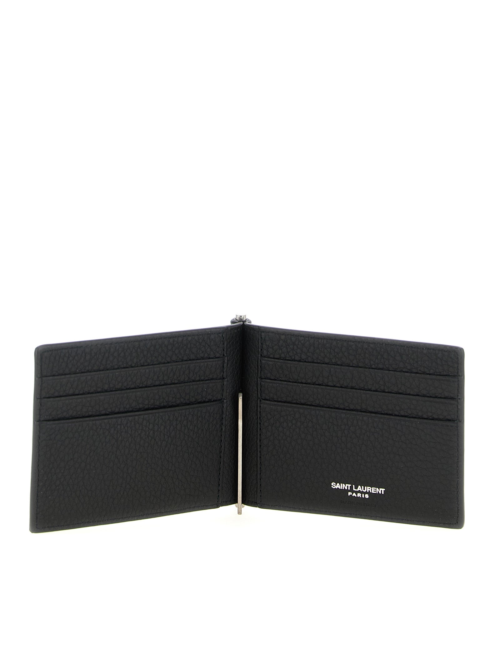 Saint Laurent Black 'Tiny Cassandre' Card Holder Curated Luxury Accessories by Orvyn