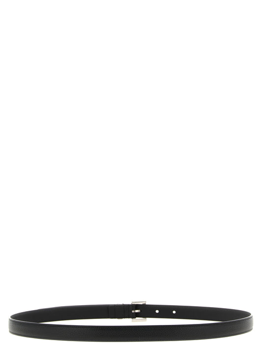 Saint Laurent Black 'Tiny Cassandre' Belt Curated Luxury Accessories by Orvyn