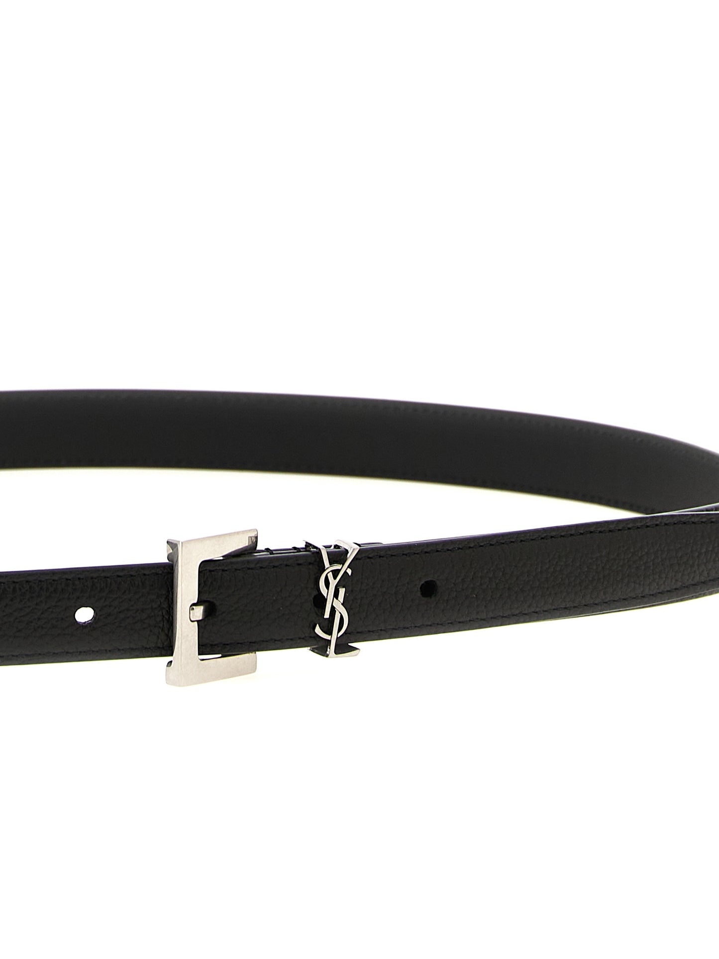 Saint Laurent Black 'Tiny Cassandre' Belt Curated Luxury Accessories by Orvyn