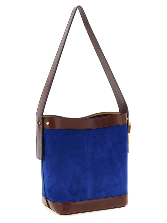 Versace Blue 'Pivot' Shoulder Bag Curated Luxury Accessories by Orvyn