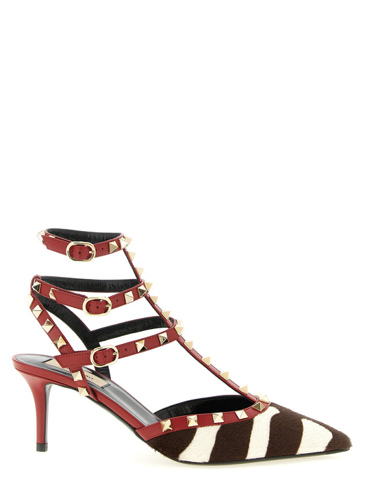 Valentino Garavani Multicolor 'Rockstud' Pumps Curated Luxury Accessories by Orvyn