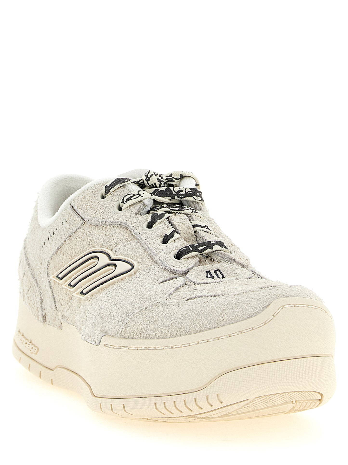Balenciaga Beige Bovine Leather Platform Sneakers Curated Luxury Accessories by Orvyn