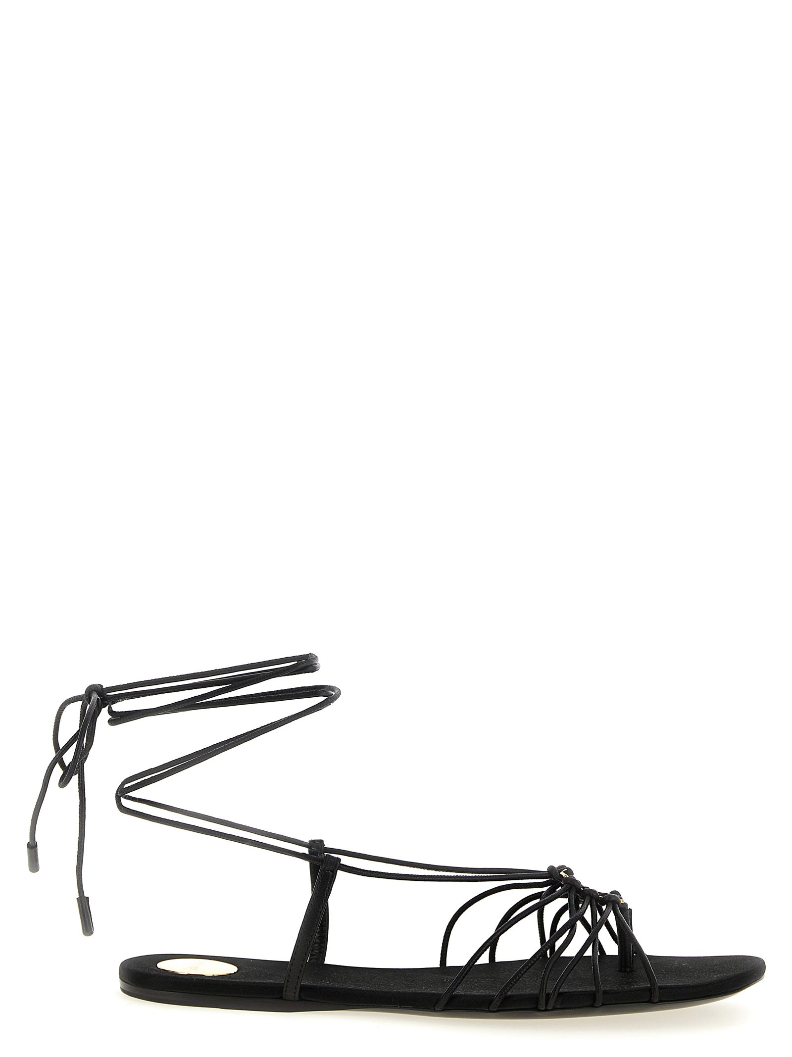 Saint Laurent Black 'Babylone' Sandals Curated Luxury Accessories by Orvyn