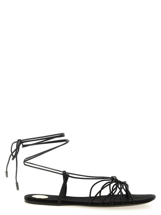 Saint Laurent Black 'Babylone' Sandals Curated Luxury Accessories by Orvyn