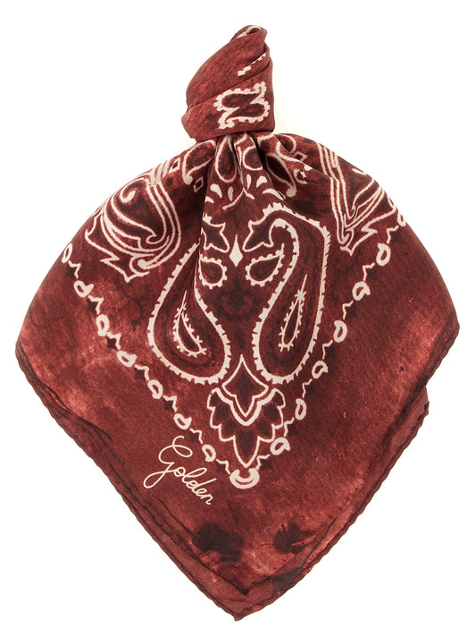 Golden Goose Bordeaux Silk Foulard Curated Luxury Accessories by Orvyn