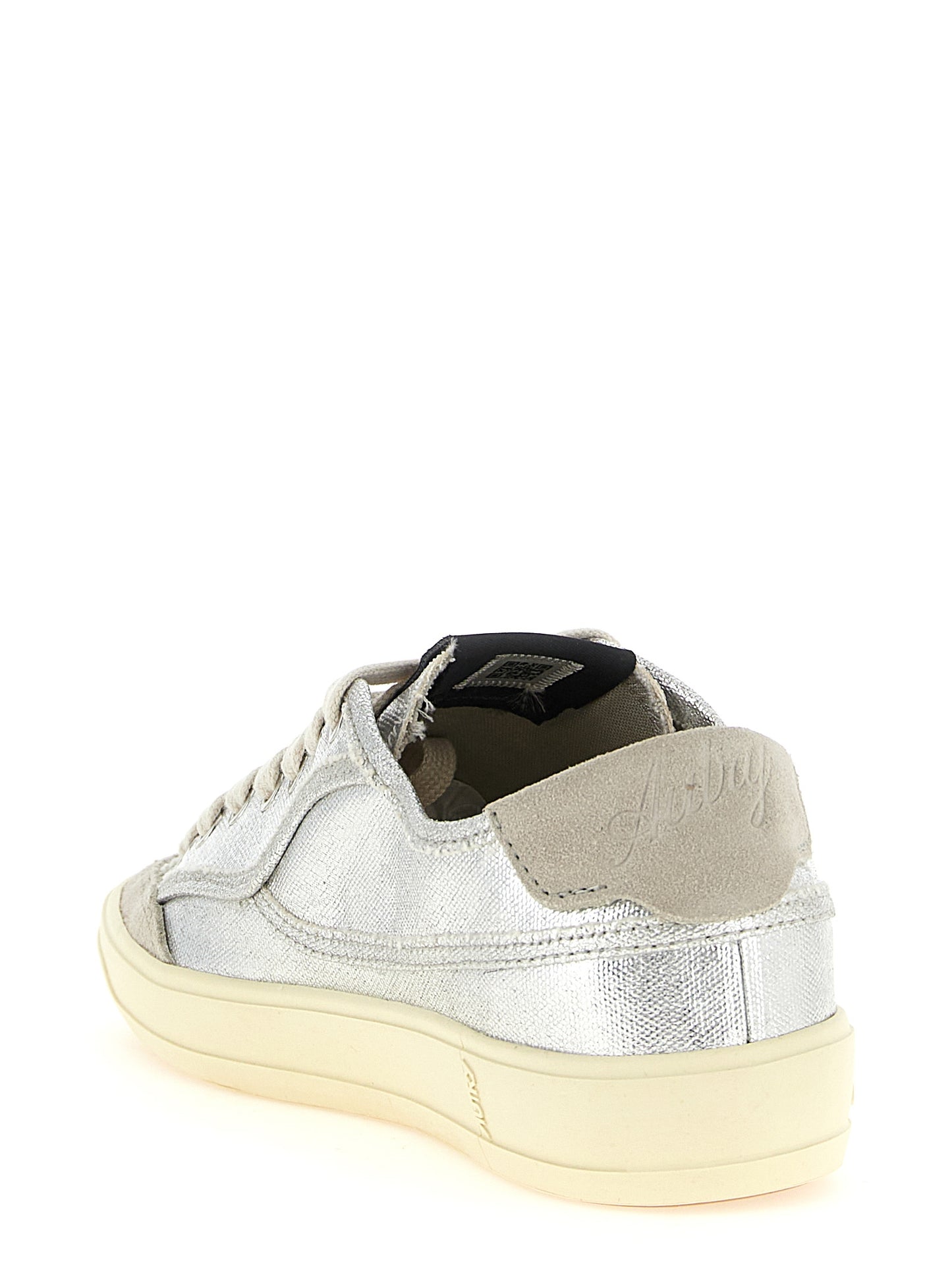 Autry Silver Canvas Low Top Sneakers Curated Luxury Accessories by Orvyn