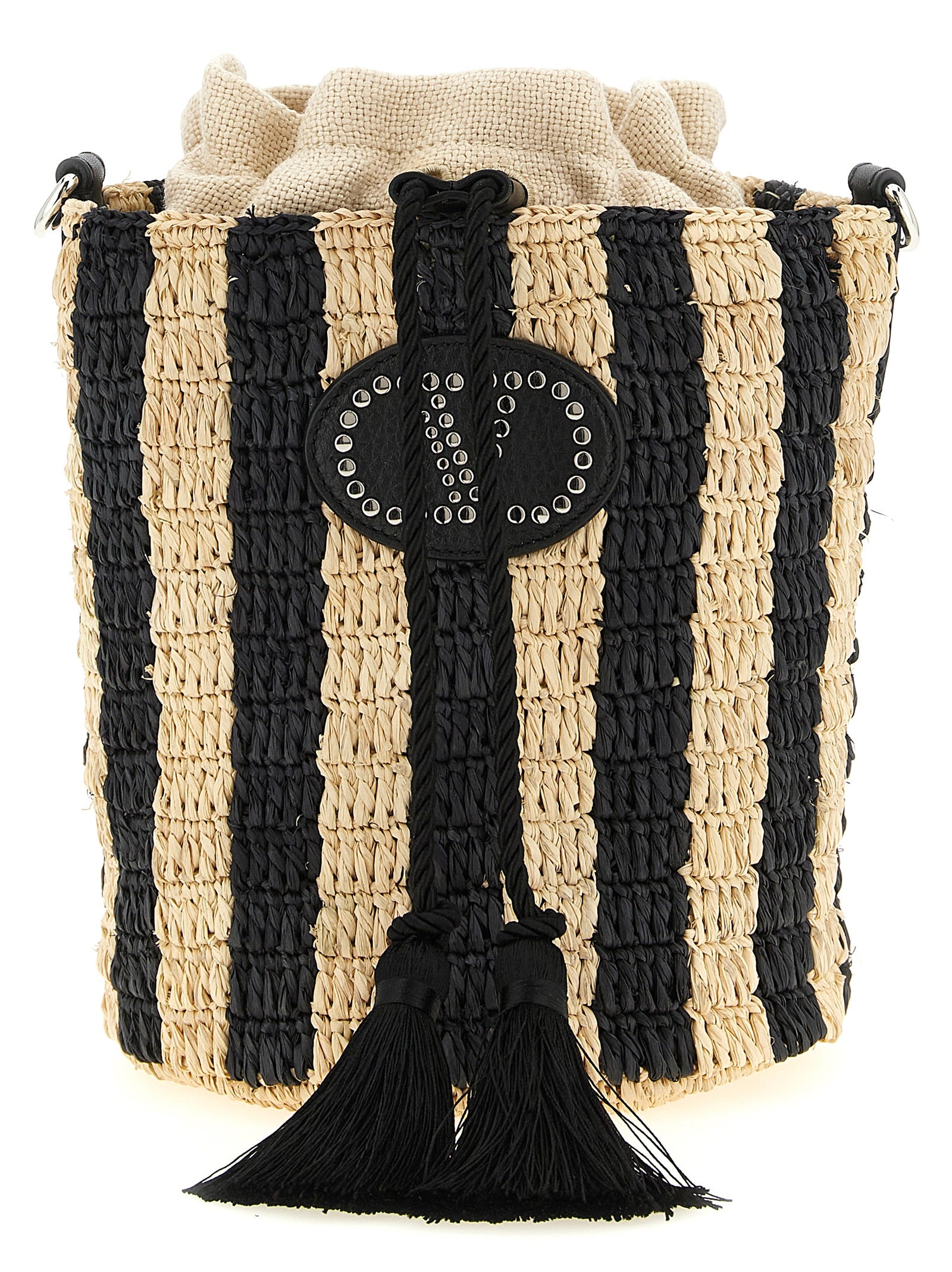 Valentino Garavani Black 'Bucket' Small Shoulder Bag Curated Luxury Accessories by Orvyn