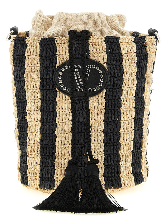 Valentino Garavani Black 'Bucket' Small Shoulder Bag Curated Luxury Accessories by Orvyn