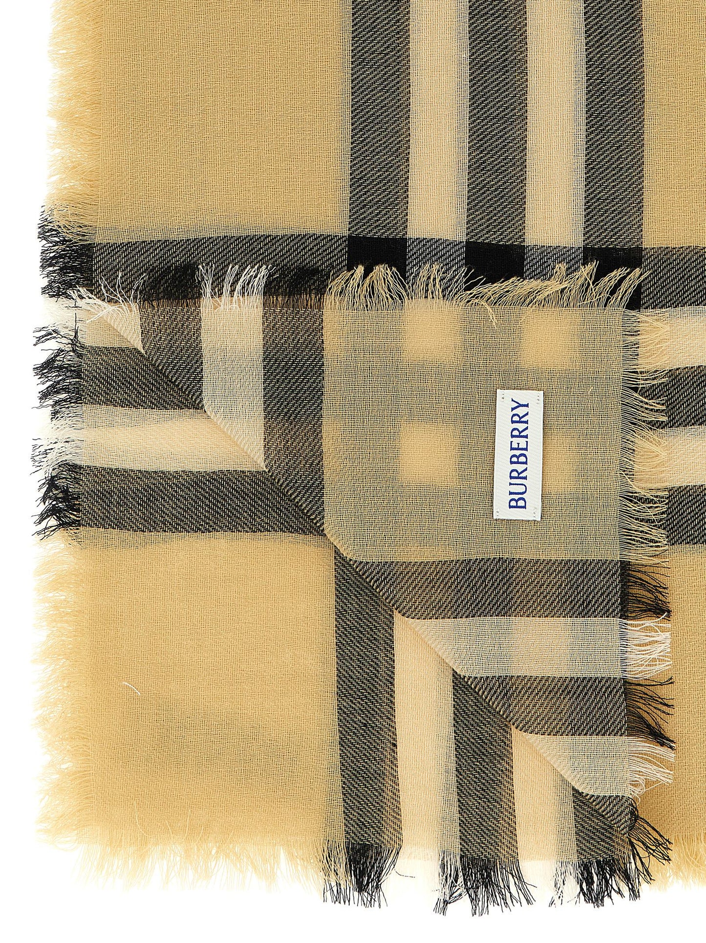 Burberry Beige Wool Scarf Curated Luxury Accessories by Orvyn