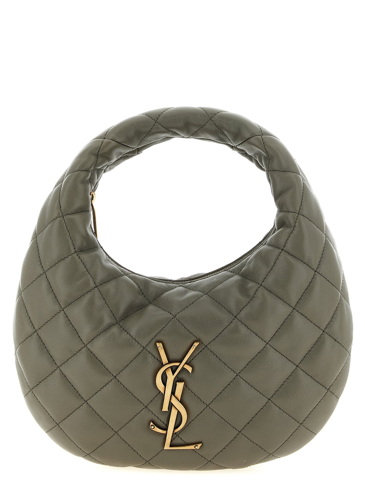 Saint Laurent Gray 'Icarino' Handbag Curated Luxury Accessories by Orvyn