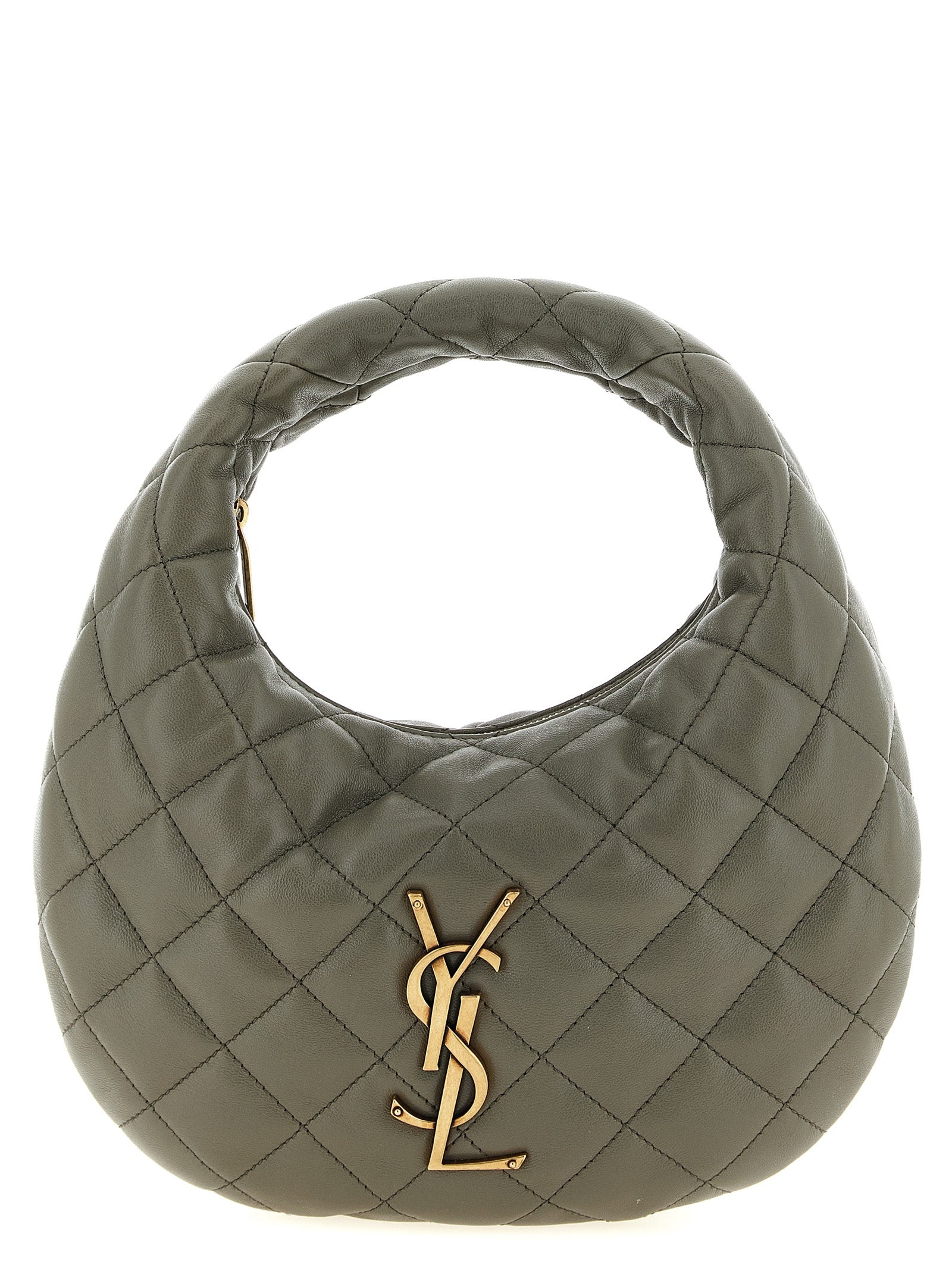 Saint Laurent Gray 'Icarino' Handbag Curated Luxury Accessories by Orvyn