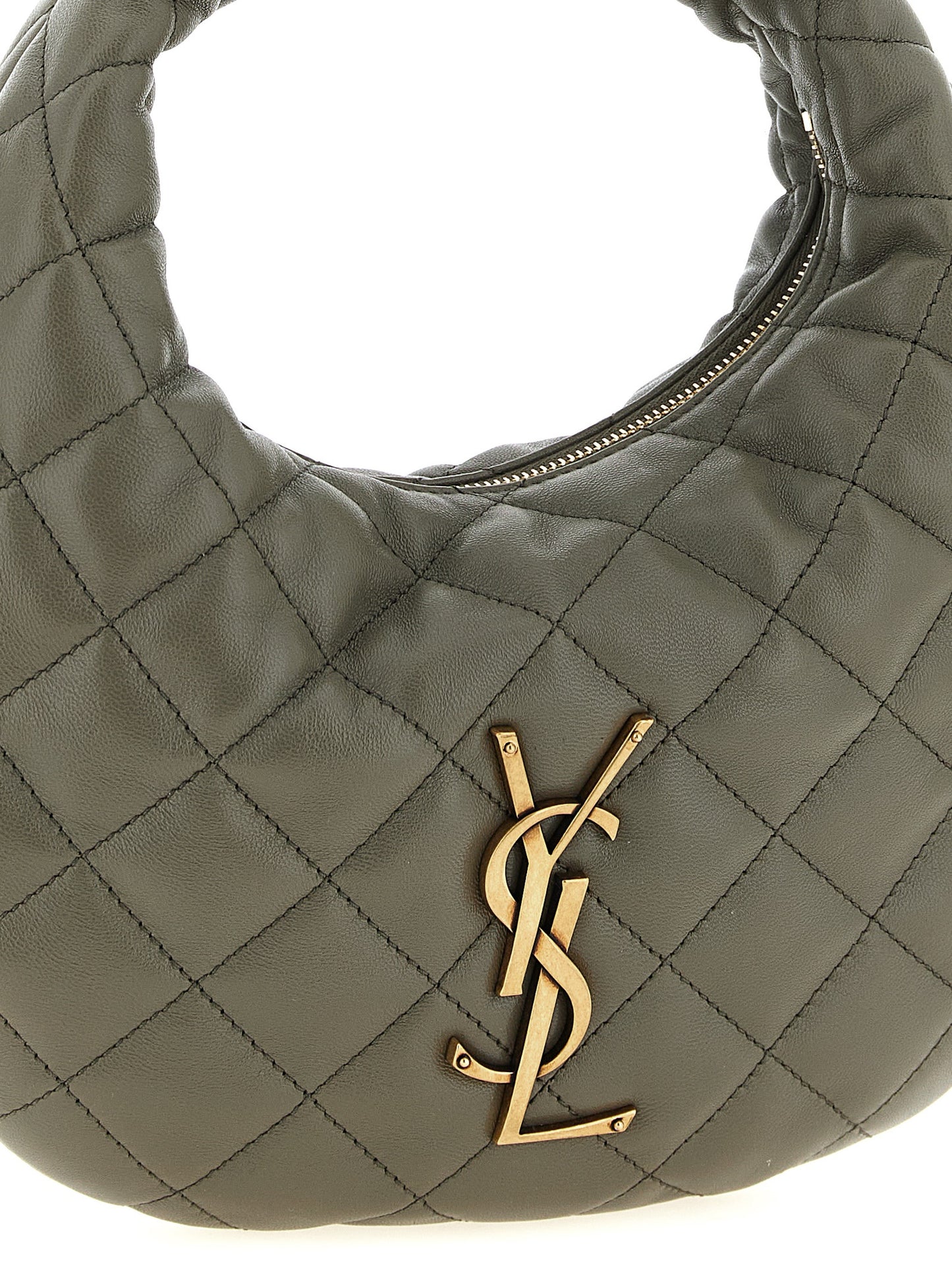 Saint Laurent Gray 'Icarino' Handbag Curated Luxury Accessories by Orvyn
