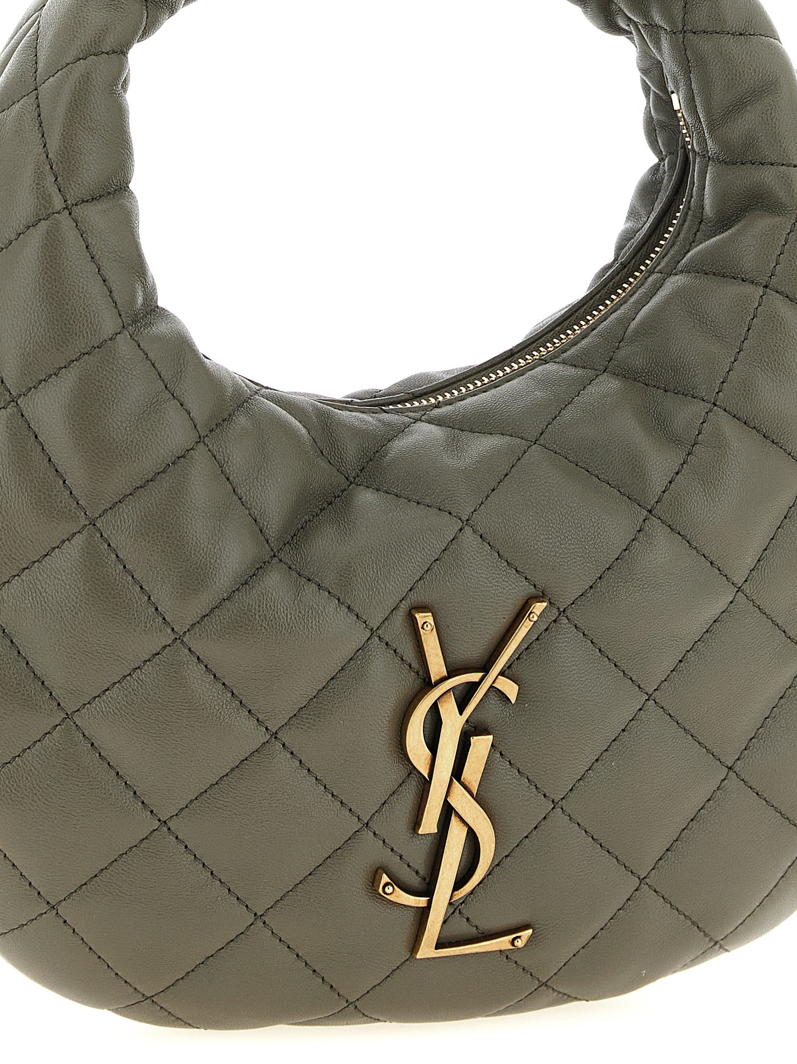 Saint Laurent Gray 'Icarino' Handbag Curated Luxury Accessories by Orvyn