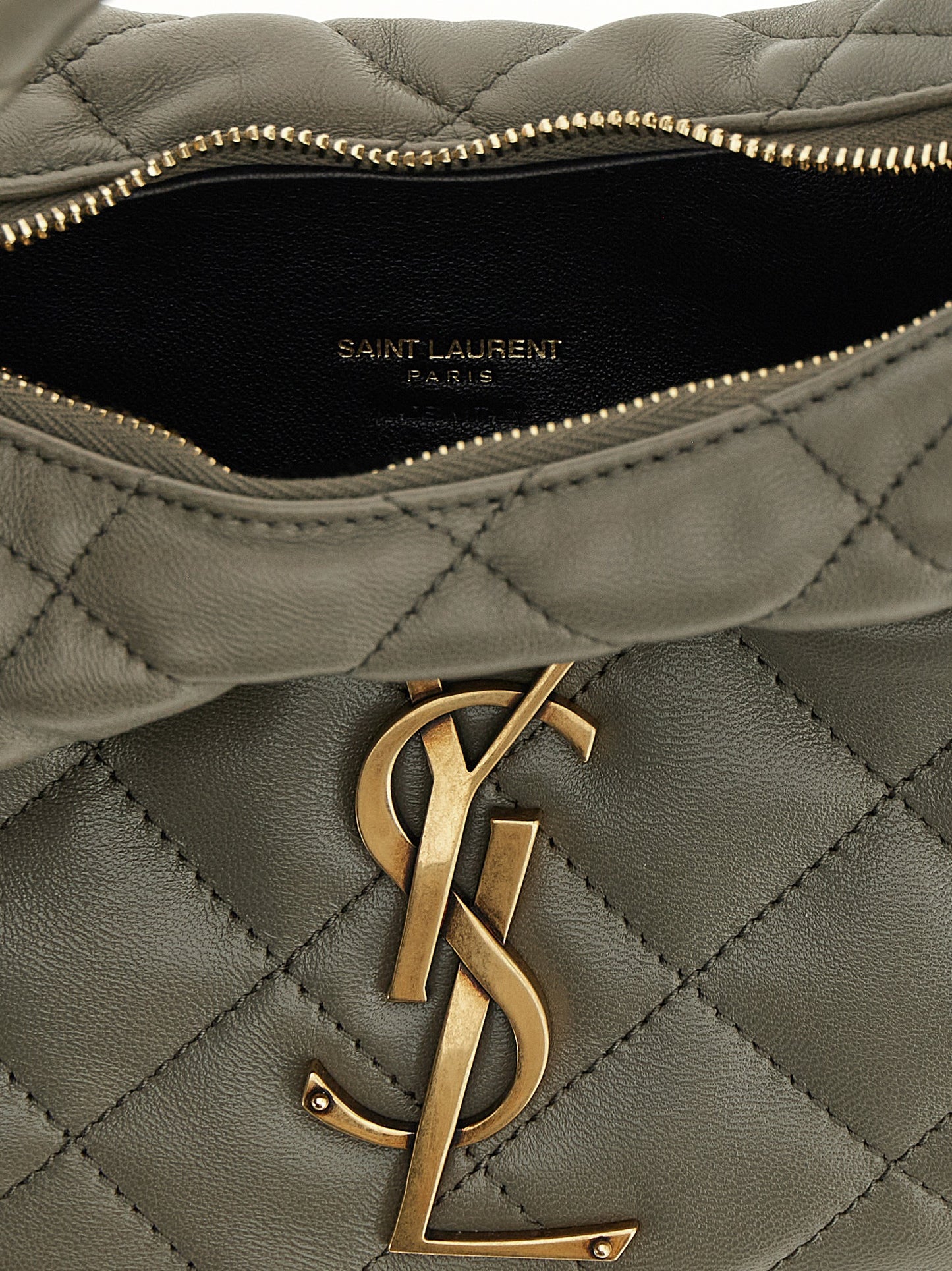 Saint Laurent Gray 'Icarino' Handbag Curated Luxury Accessories by Orvyn