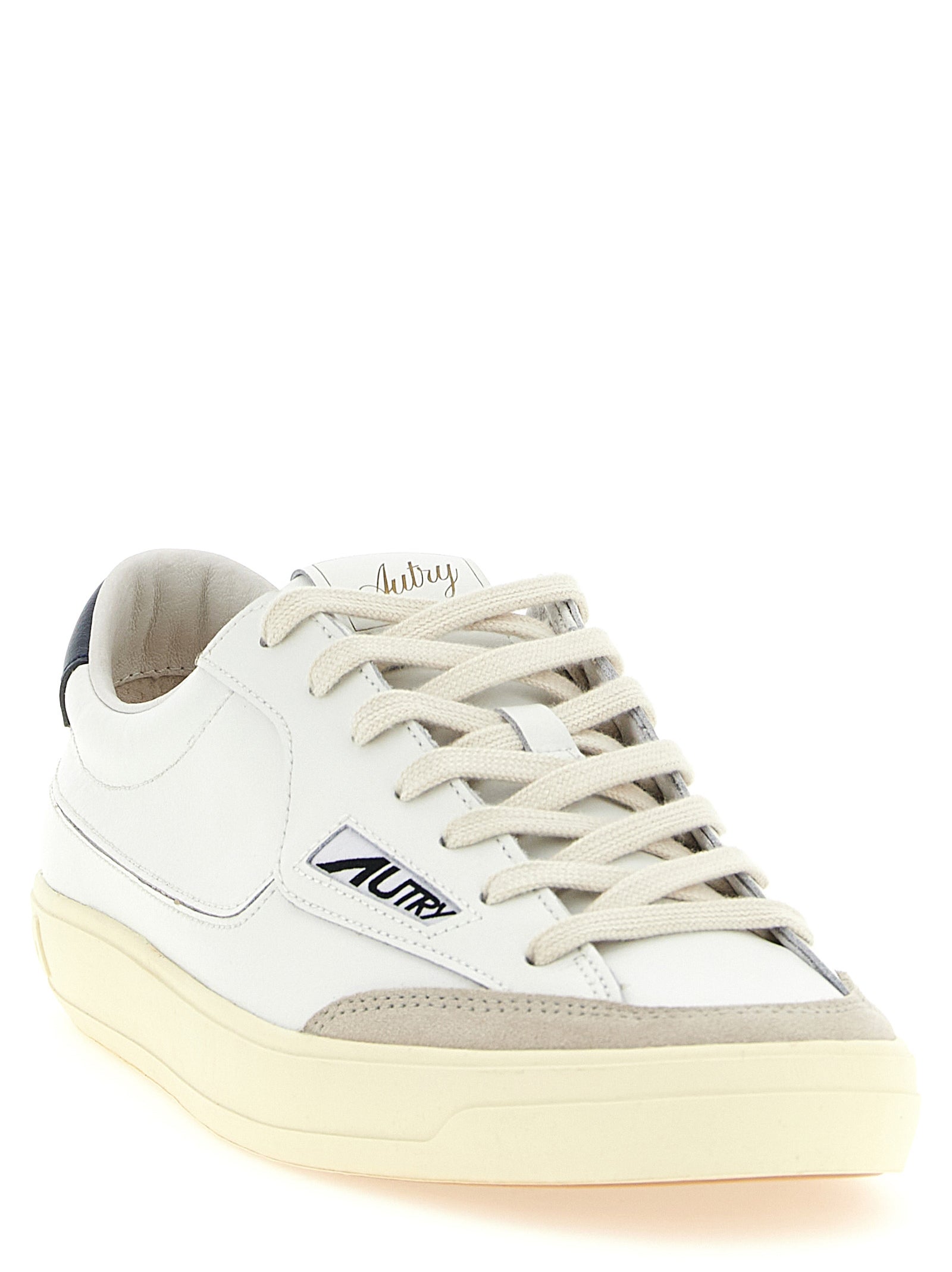 Autry White Cowhide Low Top Sneakers Curated Luxury Accessories by Orvyn