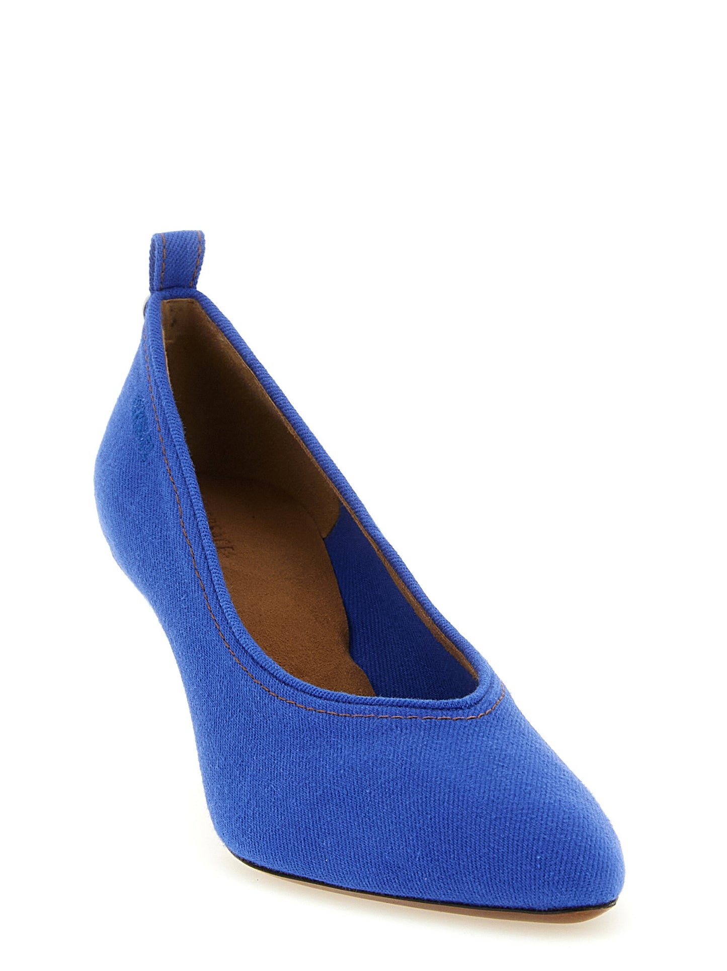 Versace Blue 'Tina' Pumps Curated Luxury Accessories by Orvyn