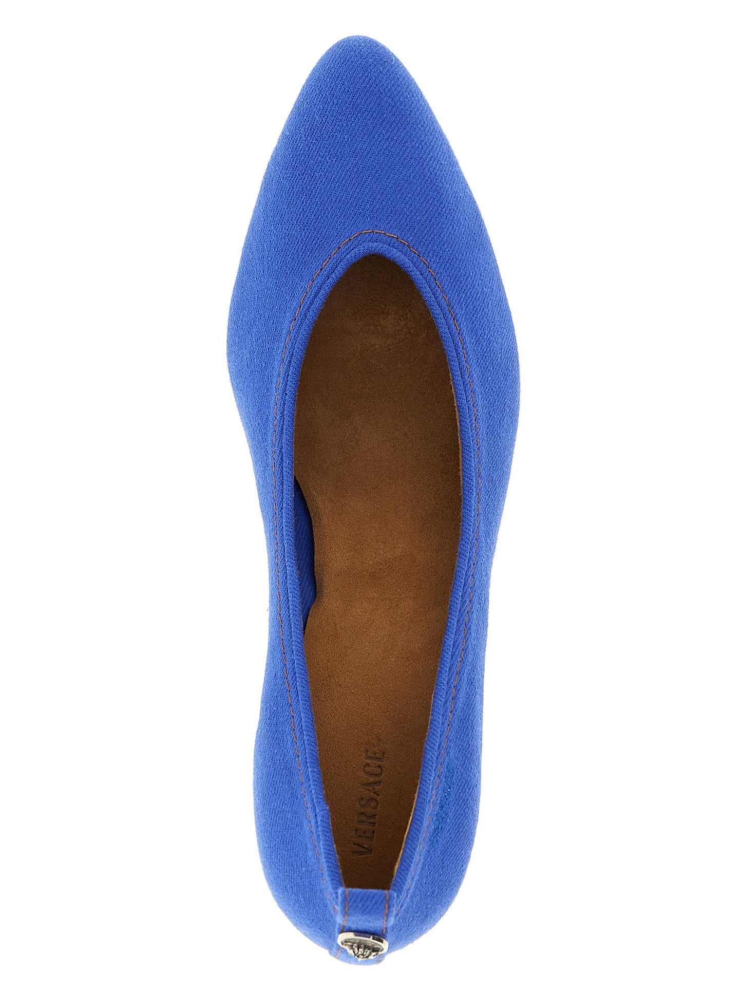 Versace Blue 'Tina' Pumps Curated Luxury Accessories by Orvyn