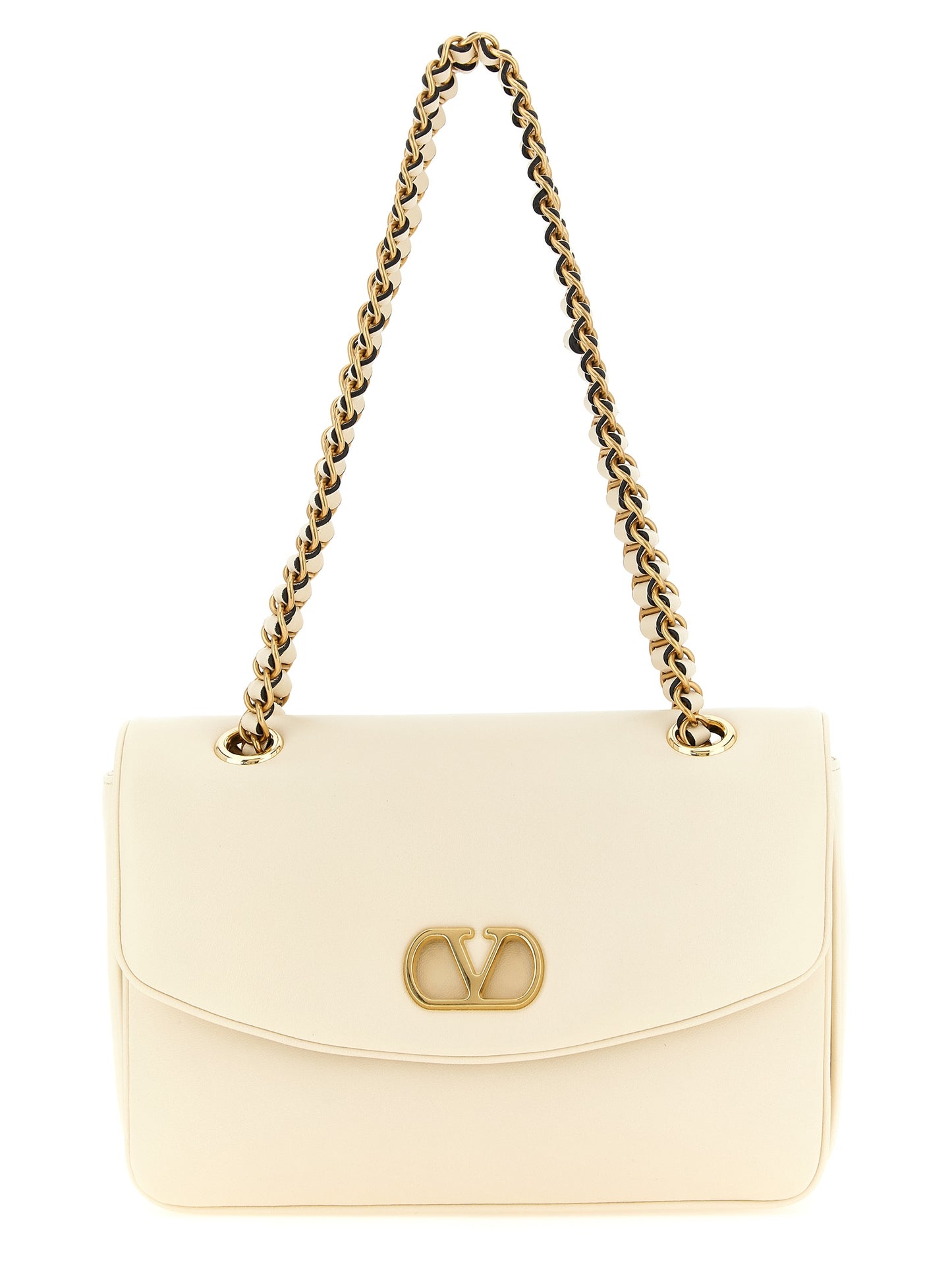 Valentino Garavani White 'Djuna' Medium Shoulder Bag Curated Luxury Accessories by Orvyn