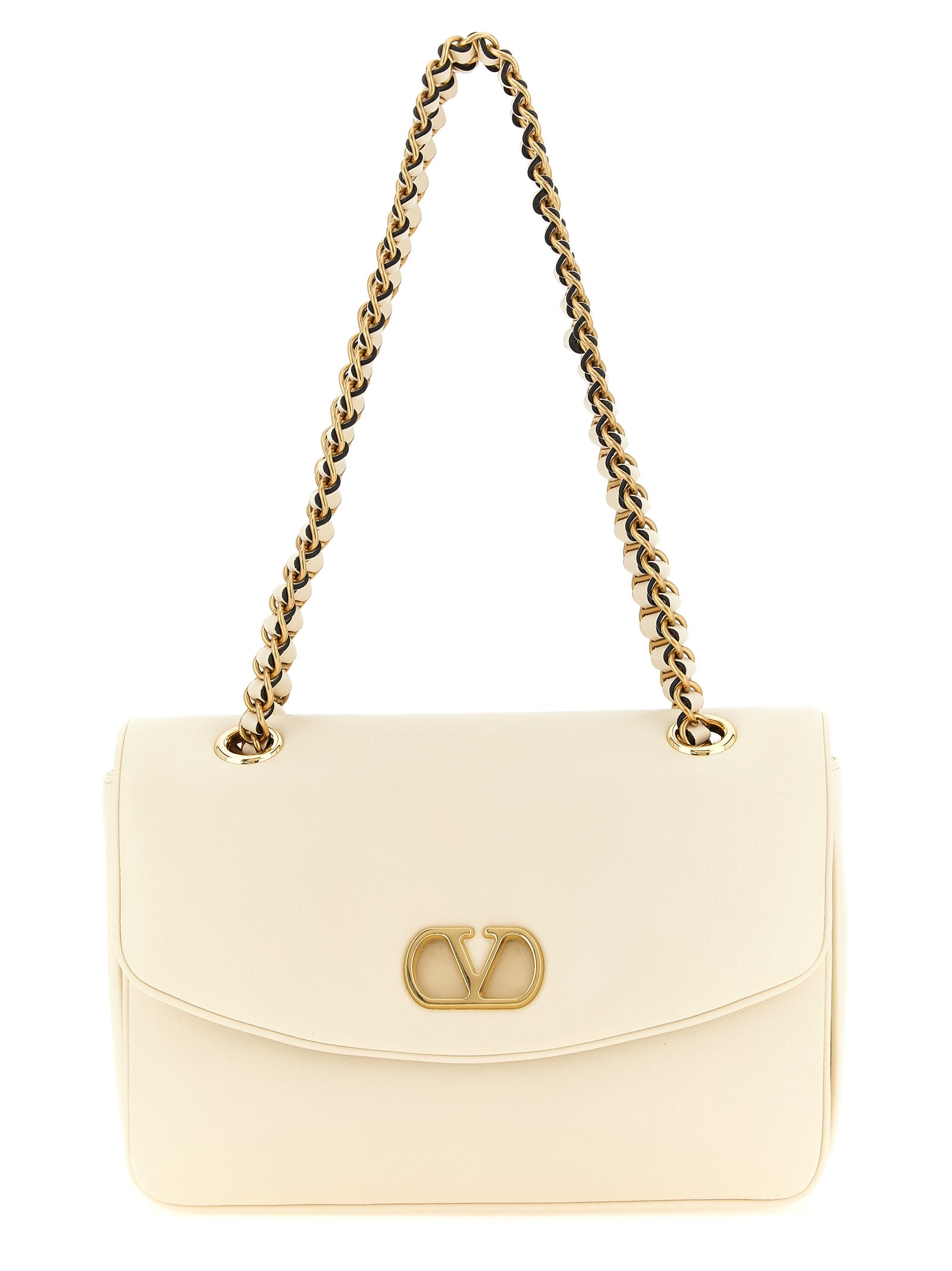 Valentino Garavani White 'Djuna' Medium Shoulder Bag Curated Luxury Accessories by Orvyn