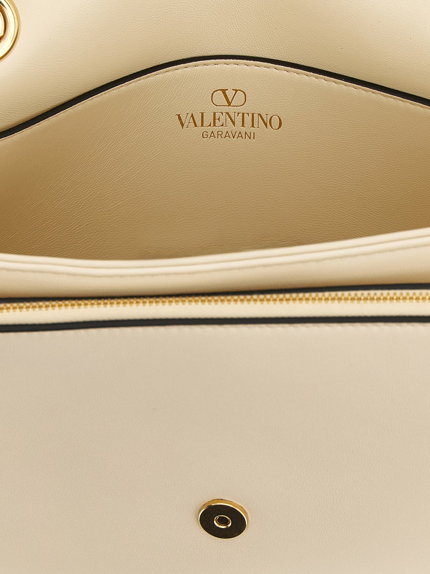 Valentino Garavani White 'Djuna' Medium Shoulder Bag Curated Luxury Accessories by Orvyn