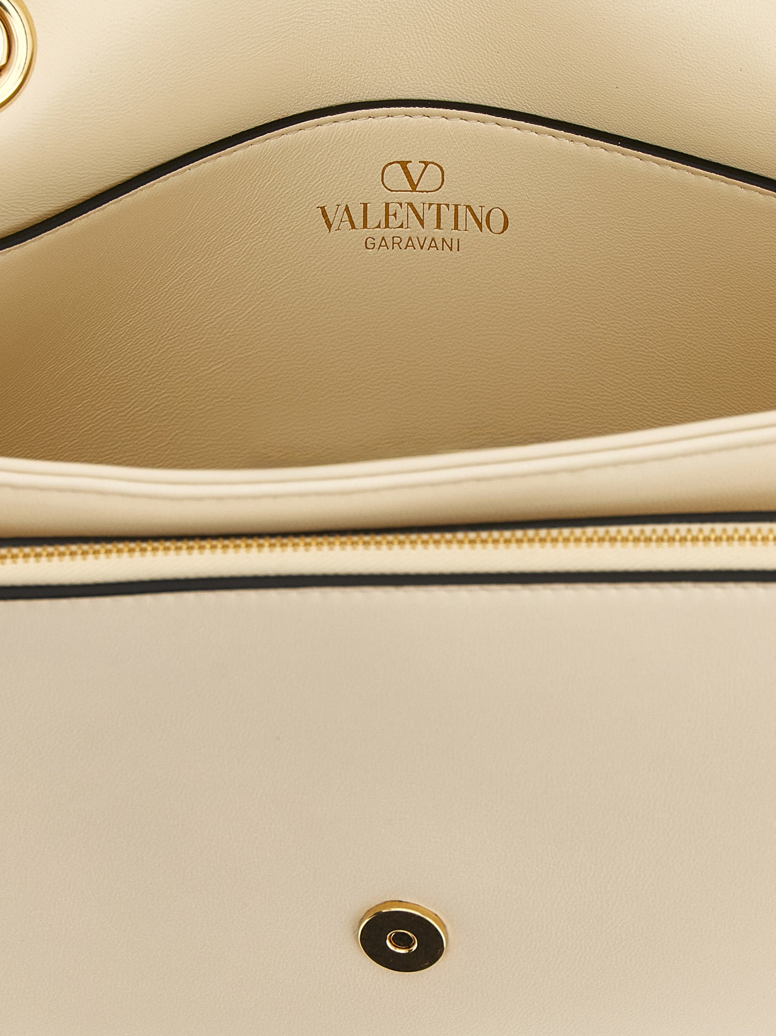 Valentino Garavani White 'Djuna' Medium Shoulder Bag Curated Luxury Accessories by Orvyn