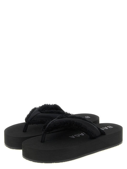 Balenciaga Black 'Jet Lag' Sandals Curated Luxury Accessories by Orvyn