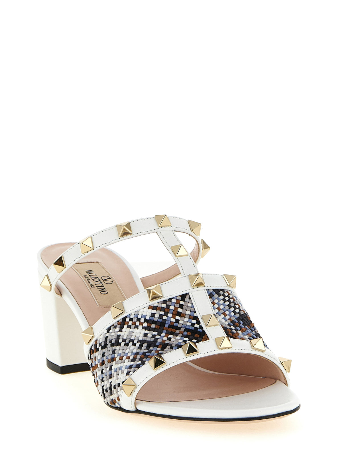 Valentino Garavani White Polyester Platform Sandals weiss