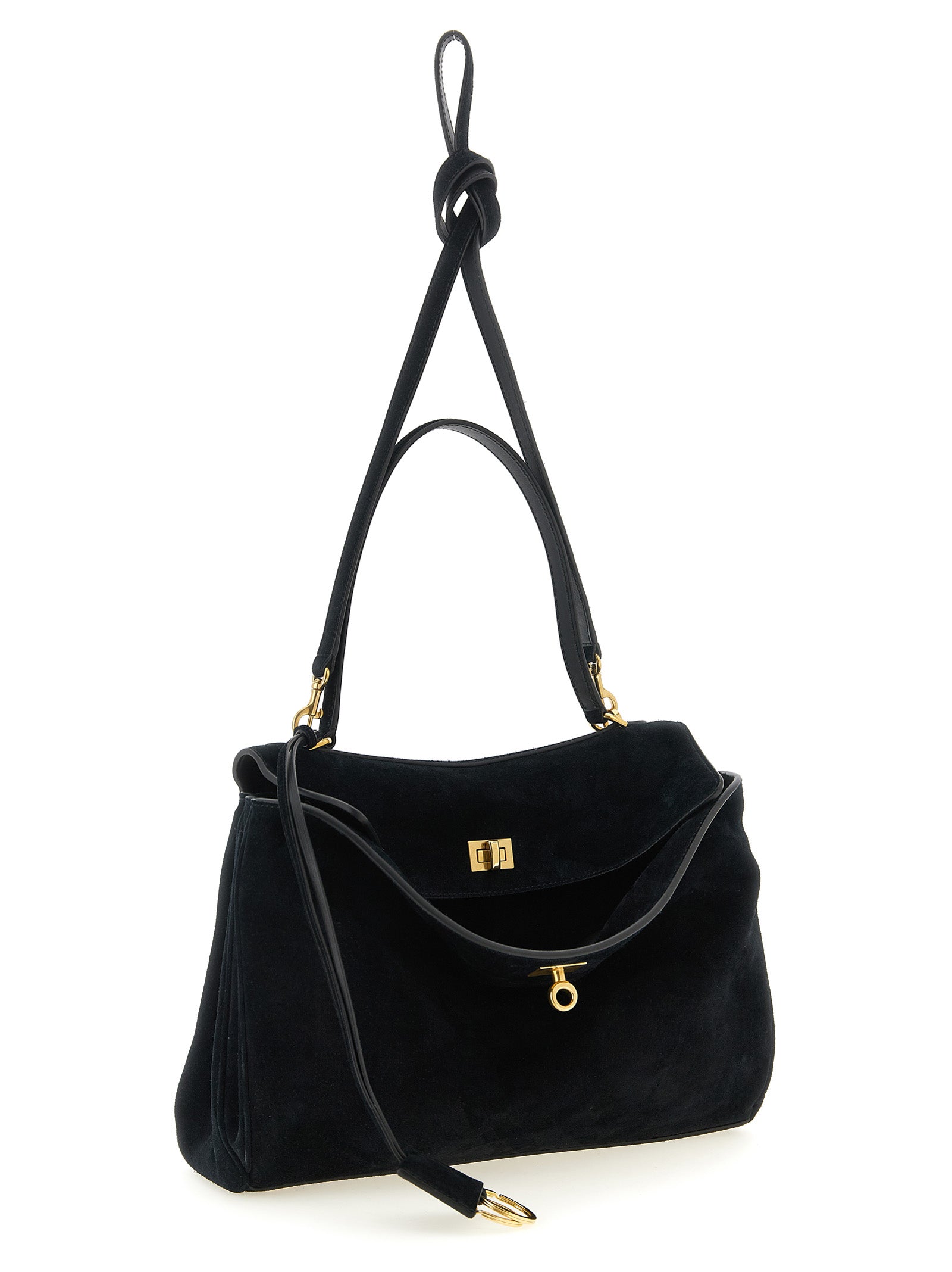 Balenciaga Black 'Rodeo' Handbag Curated Luxury Accessories by Orvyn