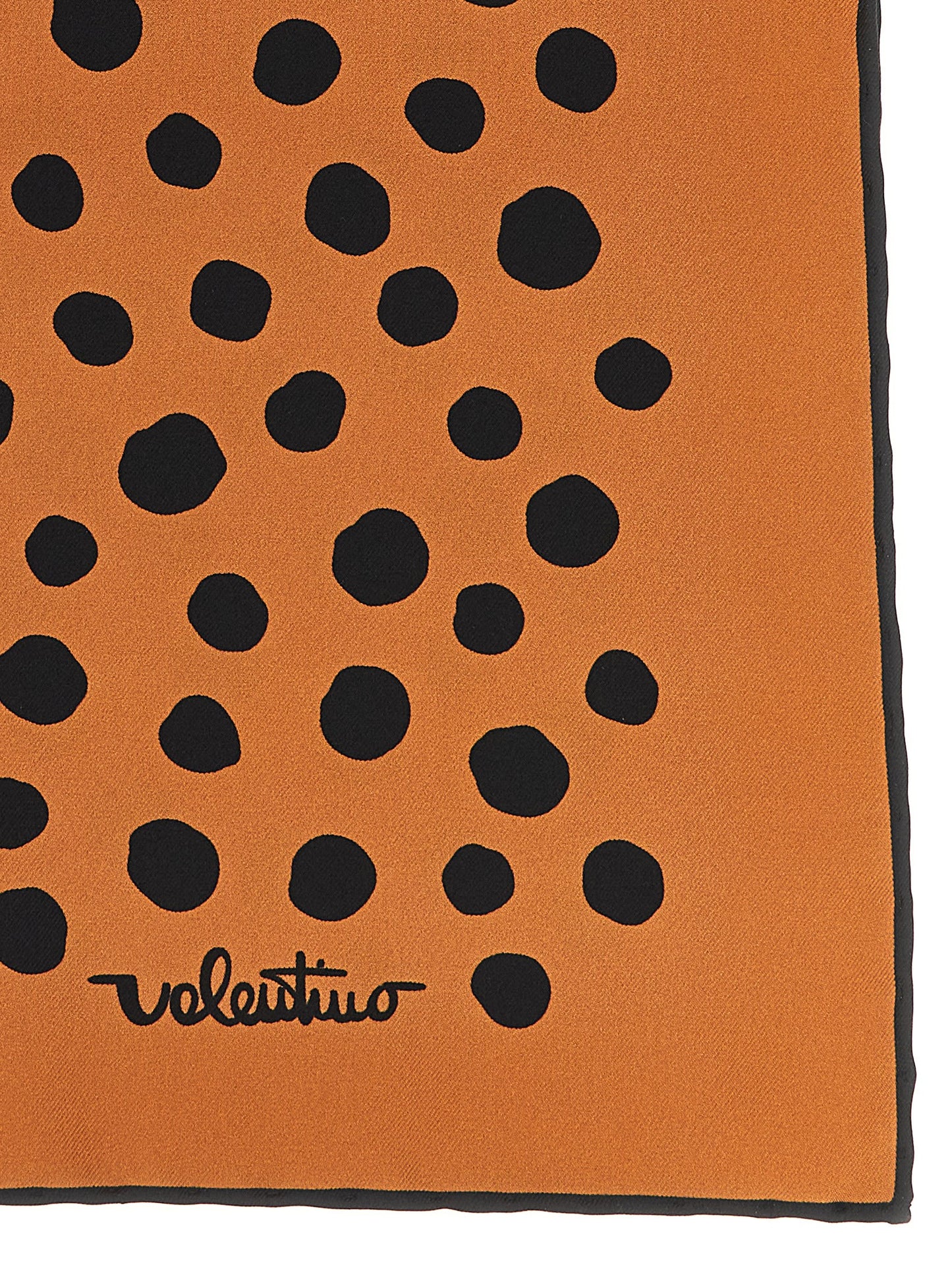 Valentino Garavani Brown 'Pois Dalmata' Scarf Curated Luxury Accessories by Orvyn