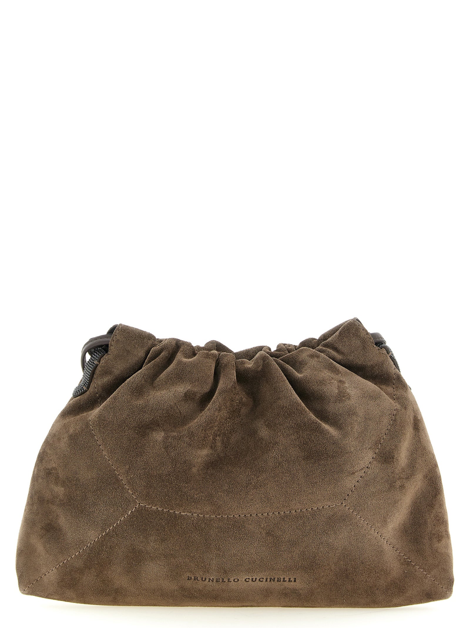 Brunello Cucinelli Brown 'BC Duo' Clutch Curated Luxury Accessories by Orvyn