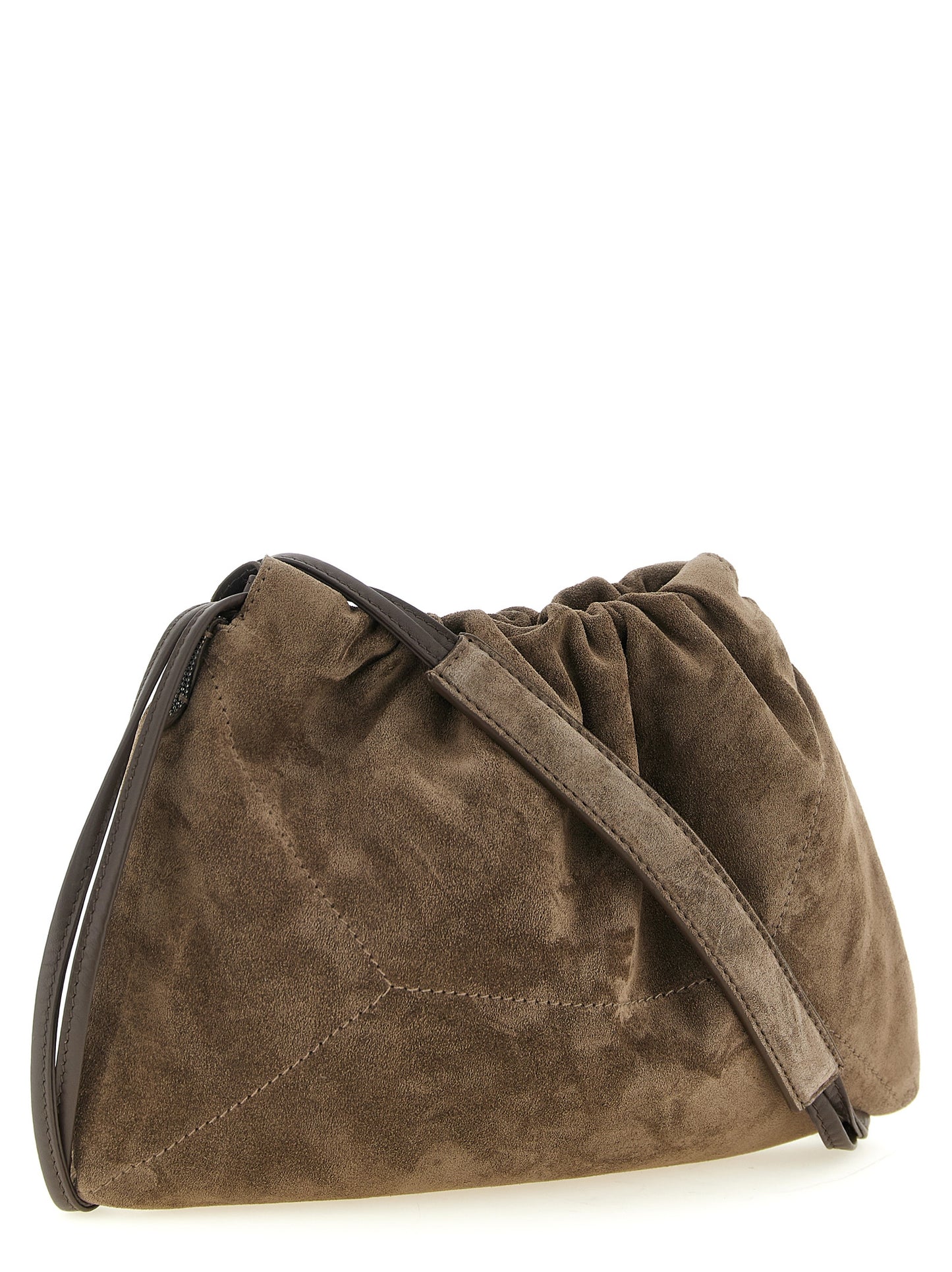 Brunello Cucinelli Brown 'BC Duo' Clutch Curated Luxury Accessories by Orvyn