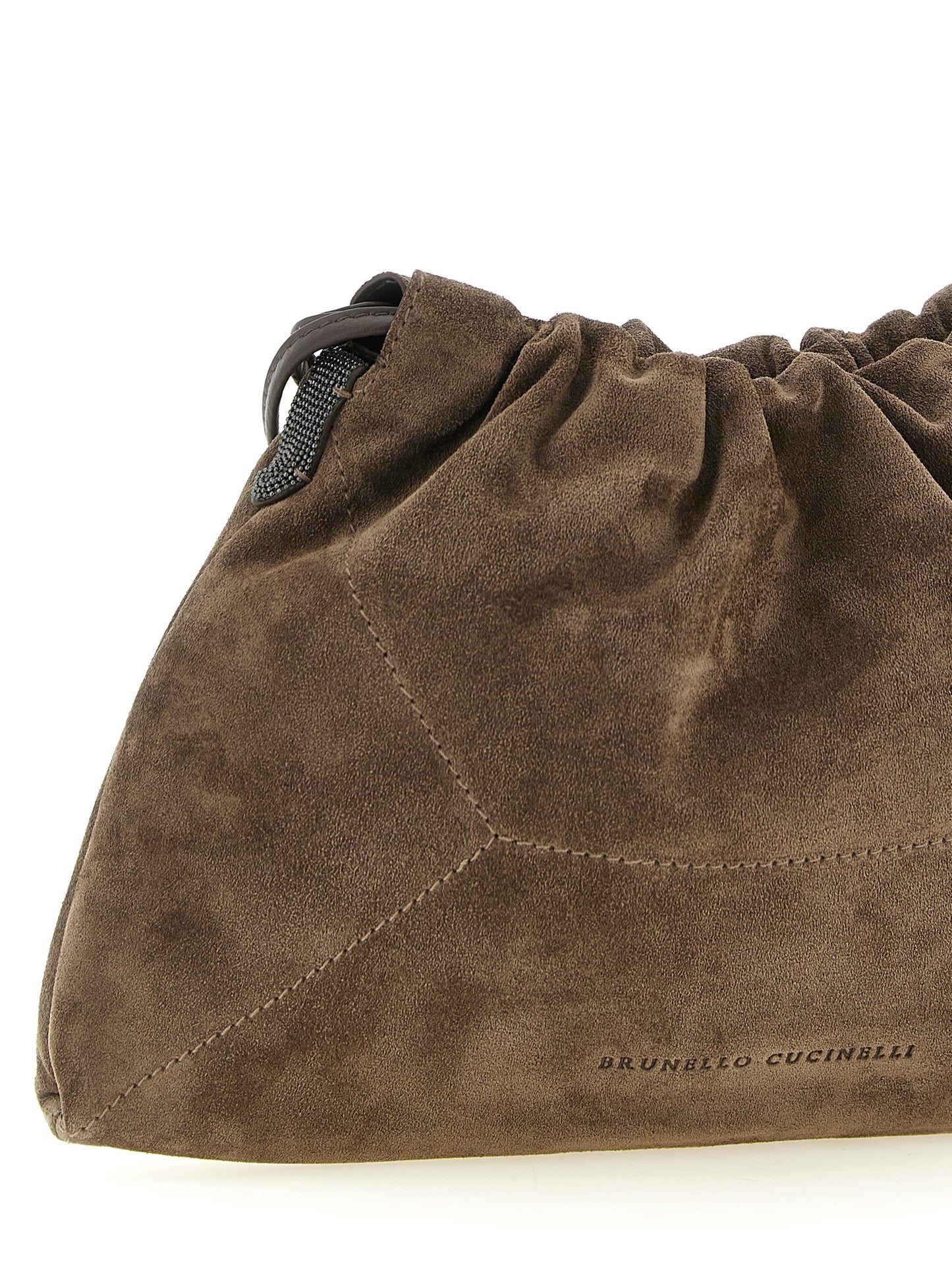 Brunello Cucinelli Brown 'BC Duo' Clutch Curated Luxury Accessories by Orvyn