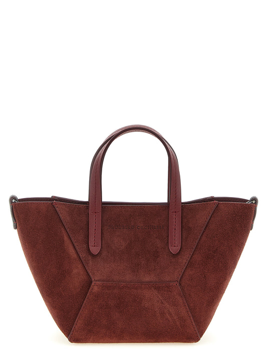 Brunello Cucinelli Bordeaux 'BC Duo' Mini Handbag Curated Luxury Accessories by Orvyn