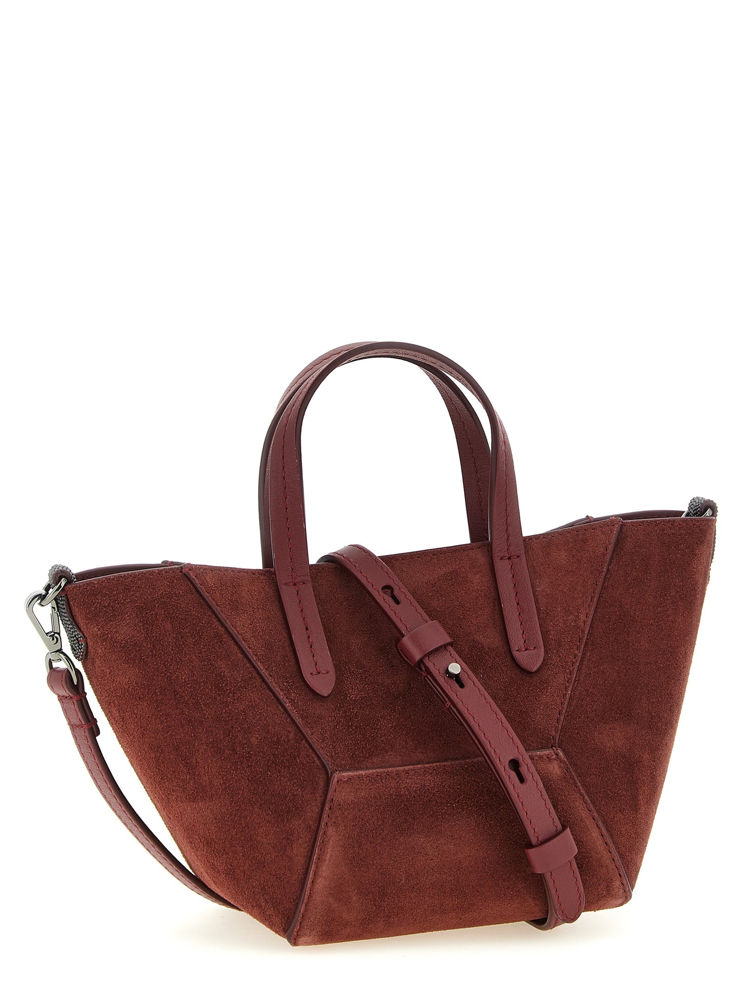 Brunello Cucinelli Bordeaux 'BC Duo' Mini Handbag Curated Luxury Accessories by Orvyn