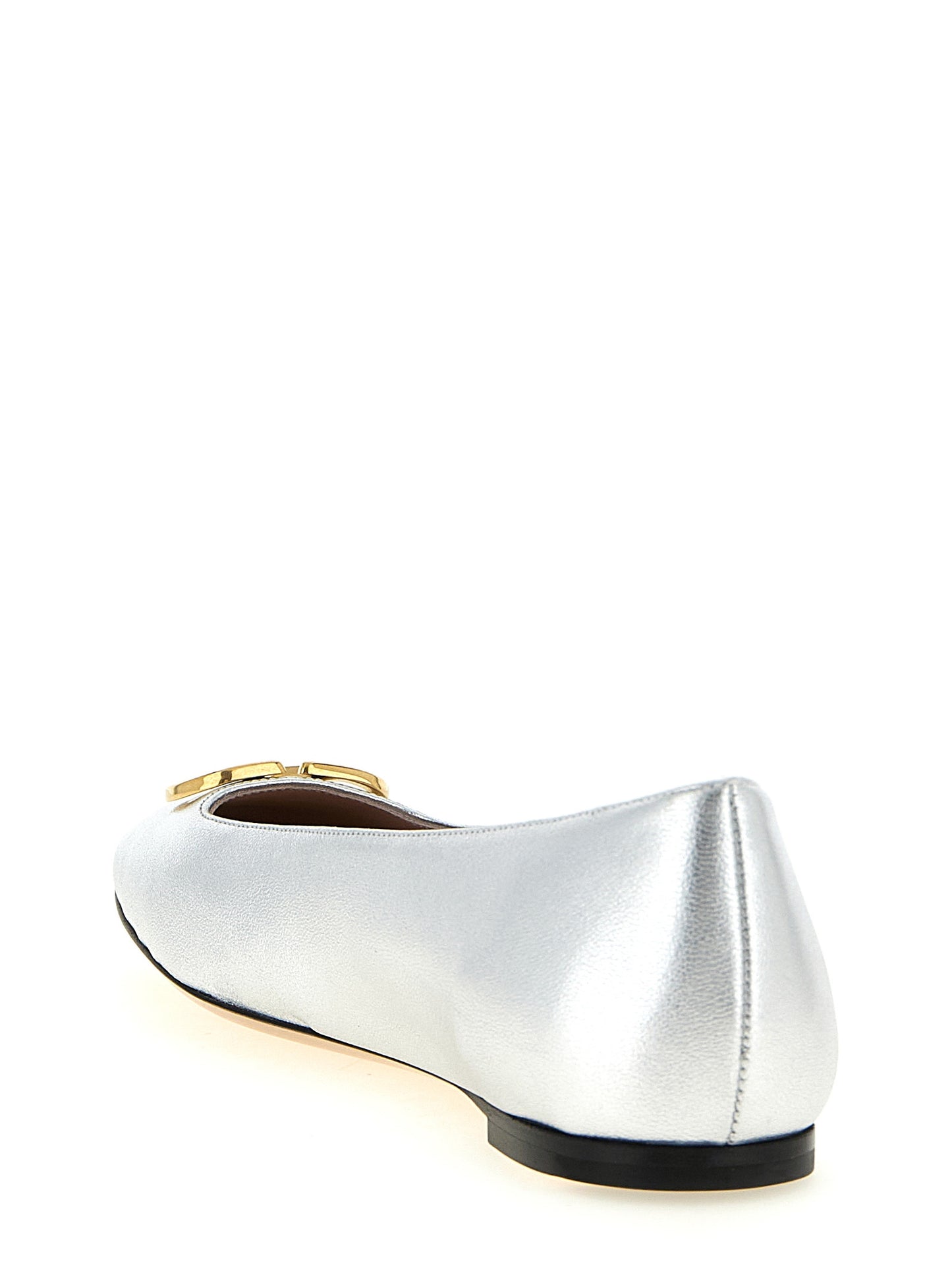 Valentino Garavani Silver 'VLogo Signature' Flats