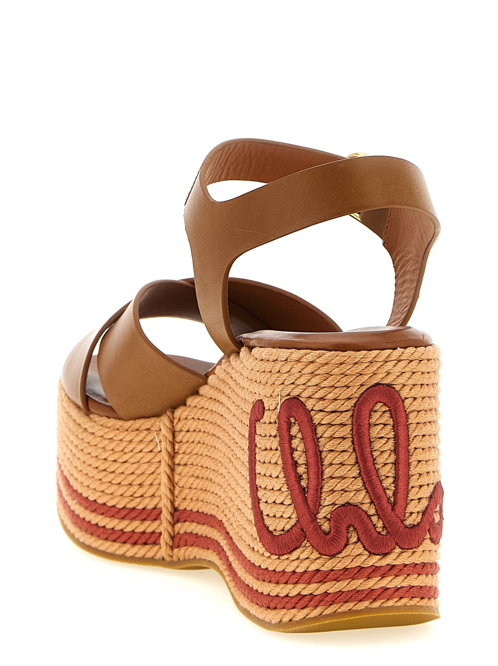 Chloé Brown Oversized Sandals braun