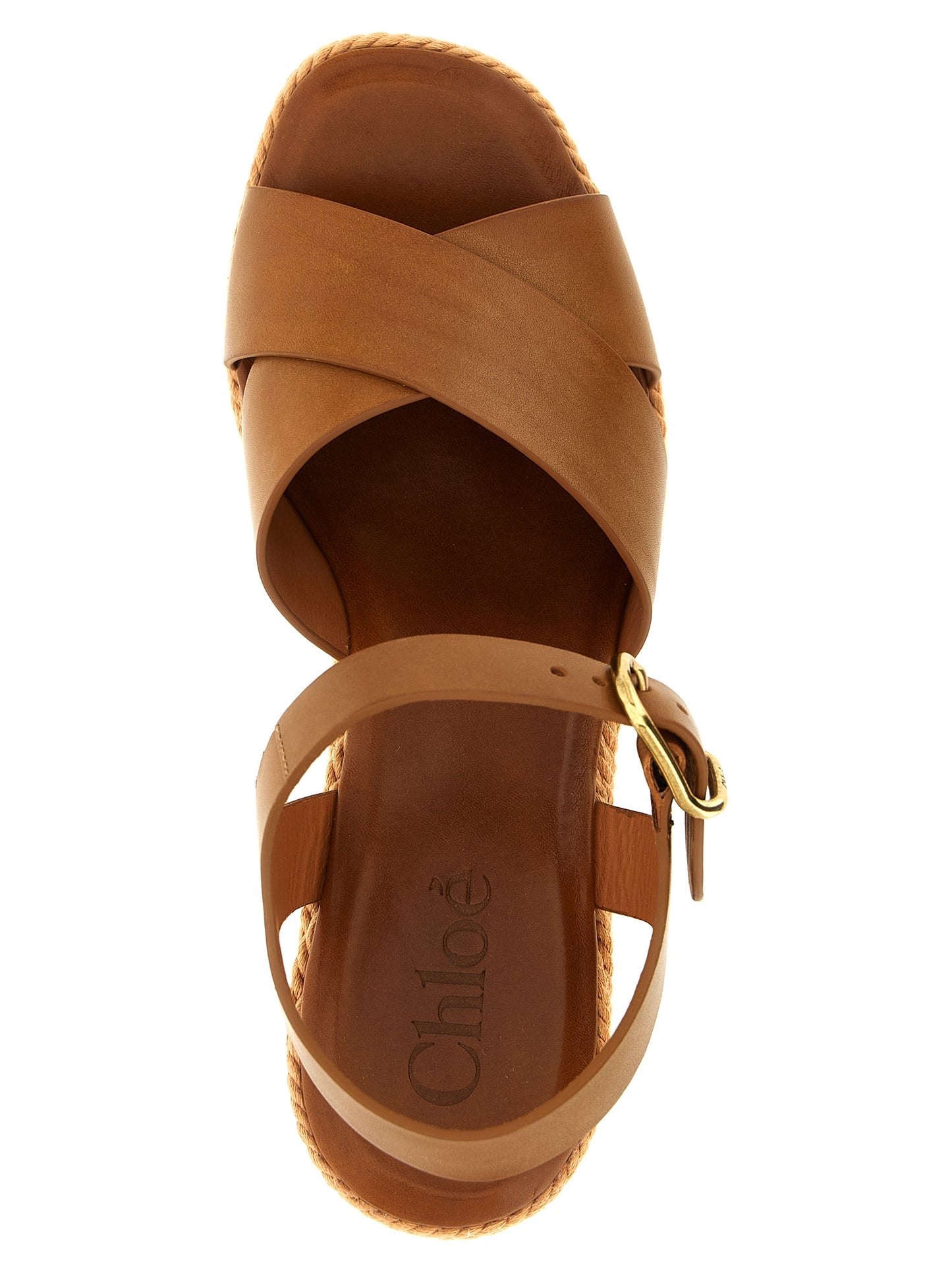 Chloé Brown Oversized Sandals braun