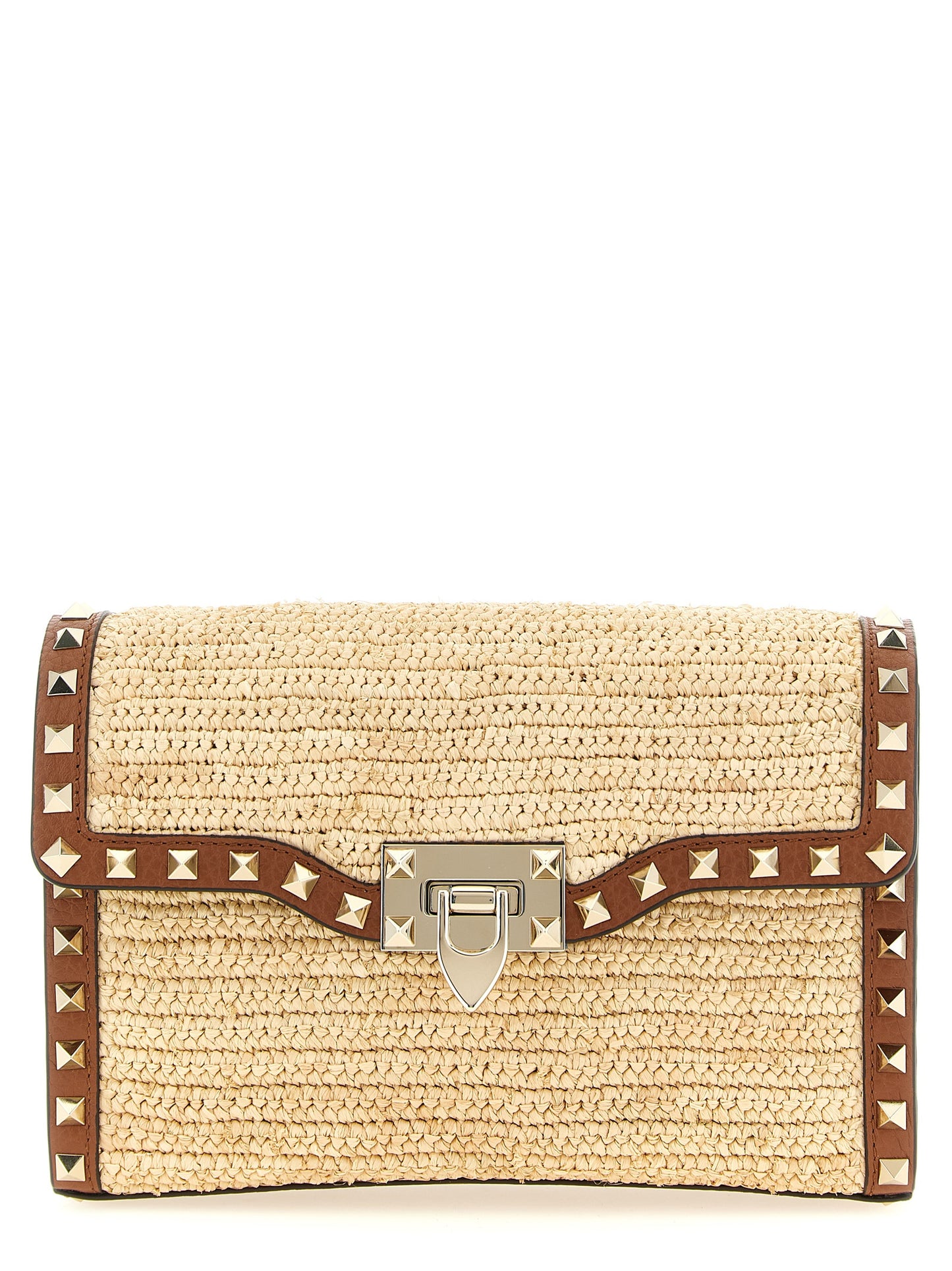 Valentino Garavani Beige 'Rockstud' Small Crossbody Bag