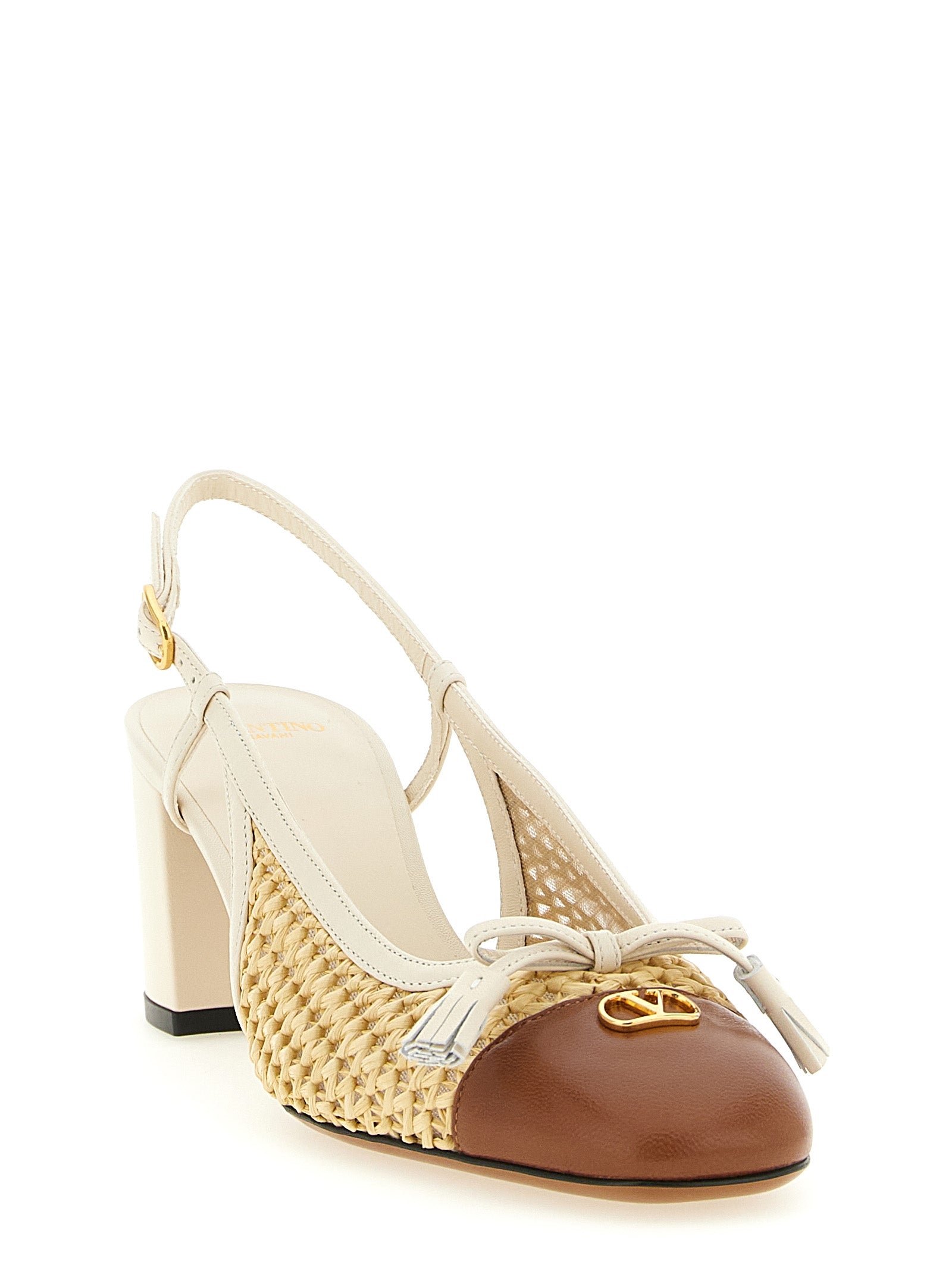 Valentino Garavani Beige 'Valet Du Roi' Pumps Curated Luxury Accessories by Orvyn