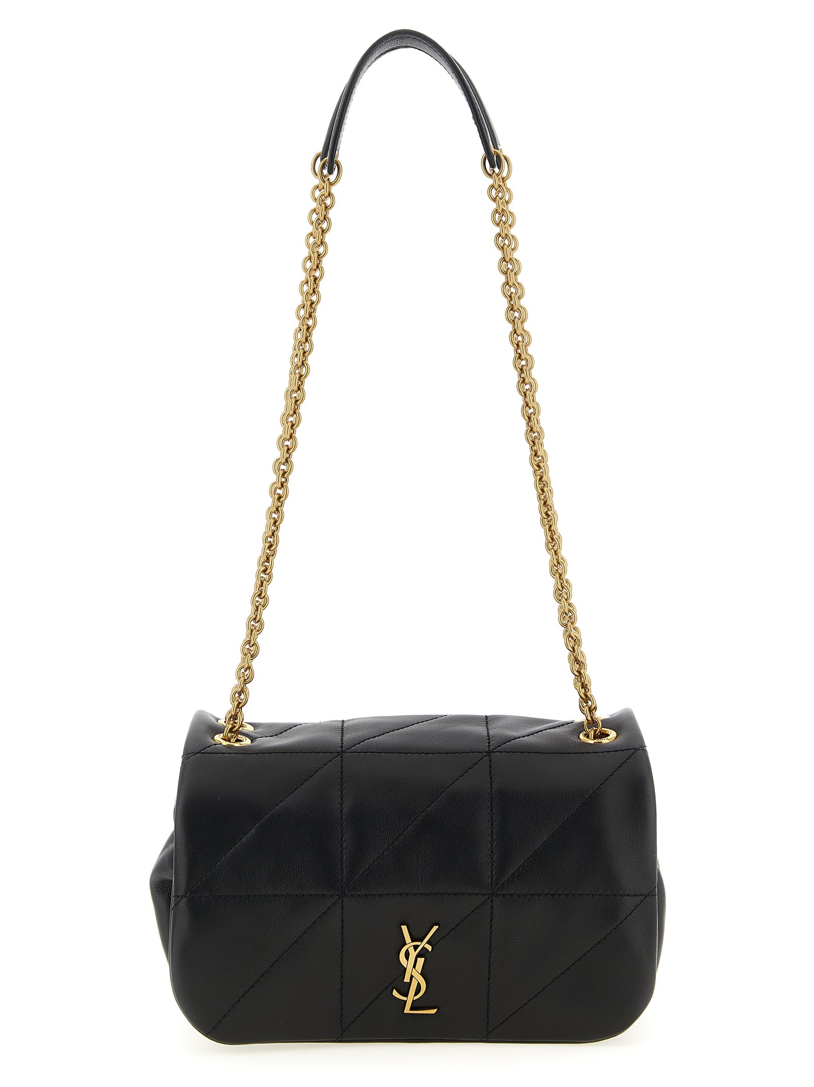 Saint Laurent Black 'Carré Rive Gauche' Mini Shoulder Bag schwarz