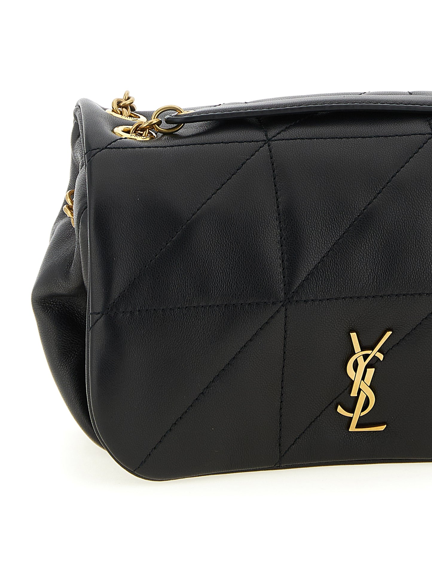 Saint Laurent Black 'Carré Rive Gauche' Mini Shoulder Bag schwarz