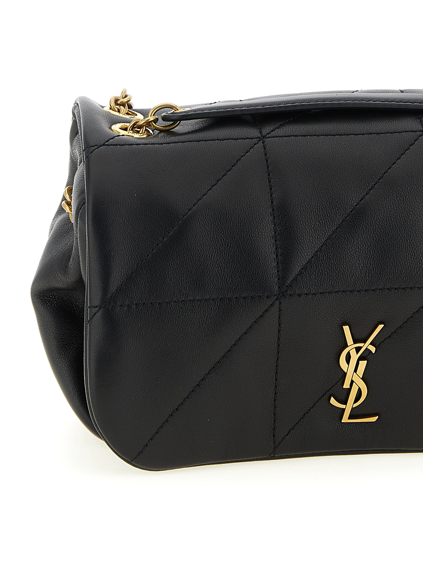 Saint Laurent Black 'Carré Rive Gauche' Mini Shoulder Bag schwarz
